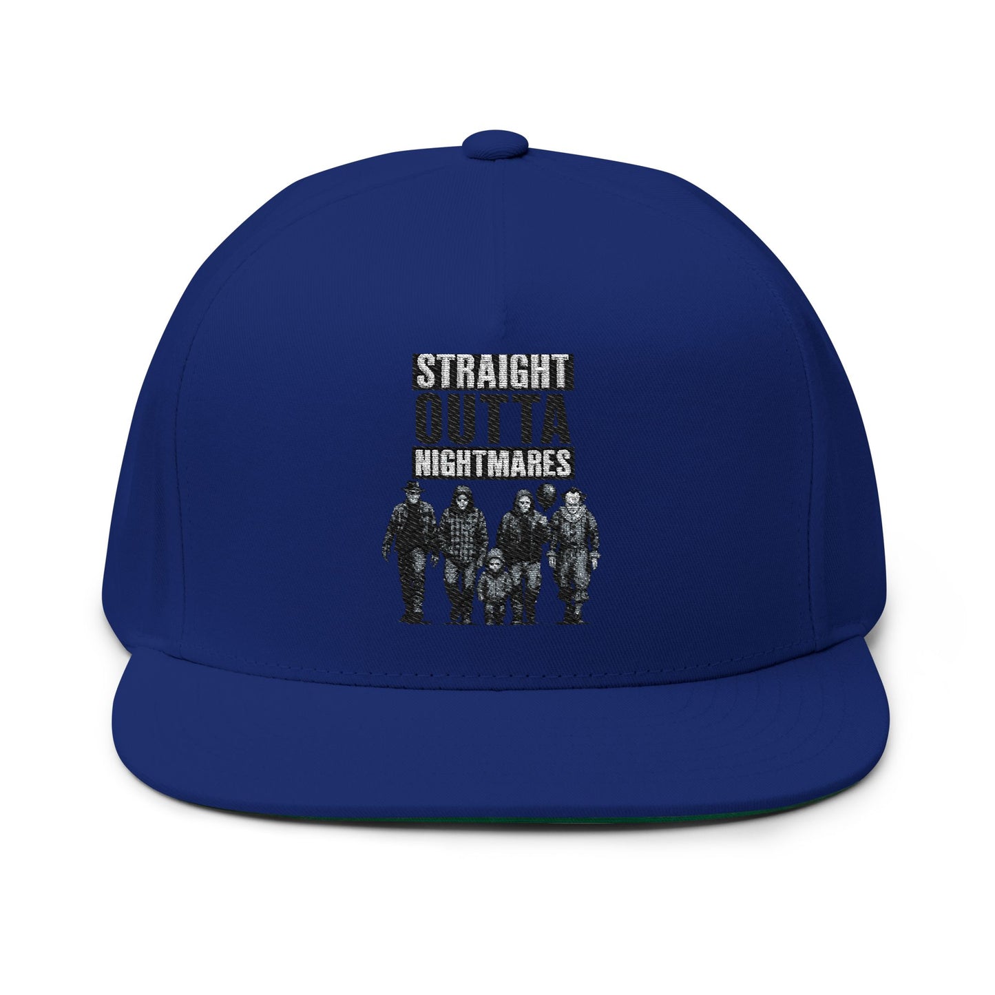 Straight Outta Nightmares Embroidered Flat Bill Cap | Stylish Snapback Hat for Horror Fans, Perfect Gift for Halloween, Unique Fashion [...]