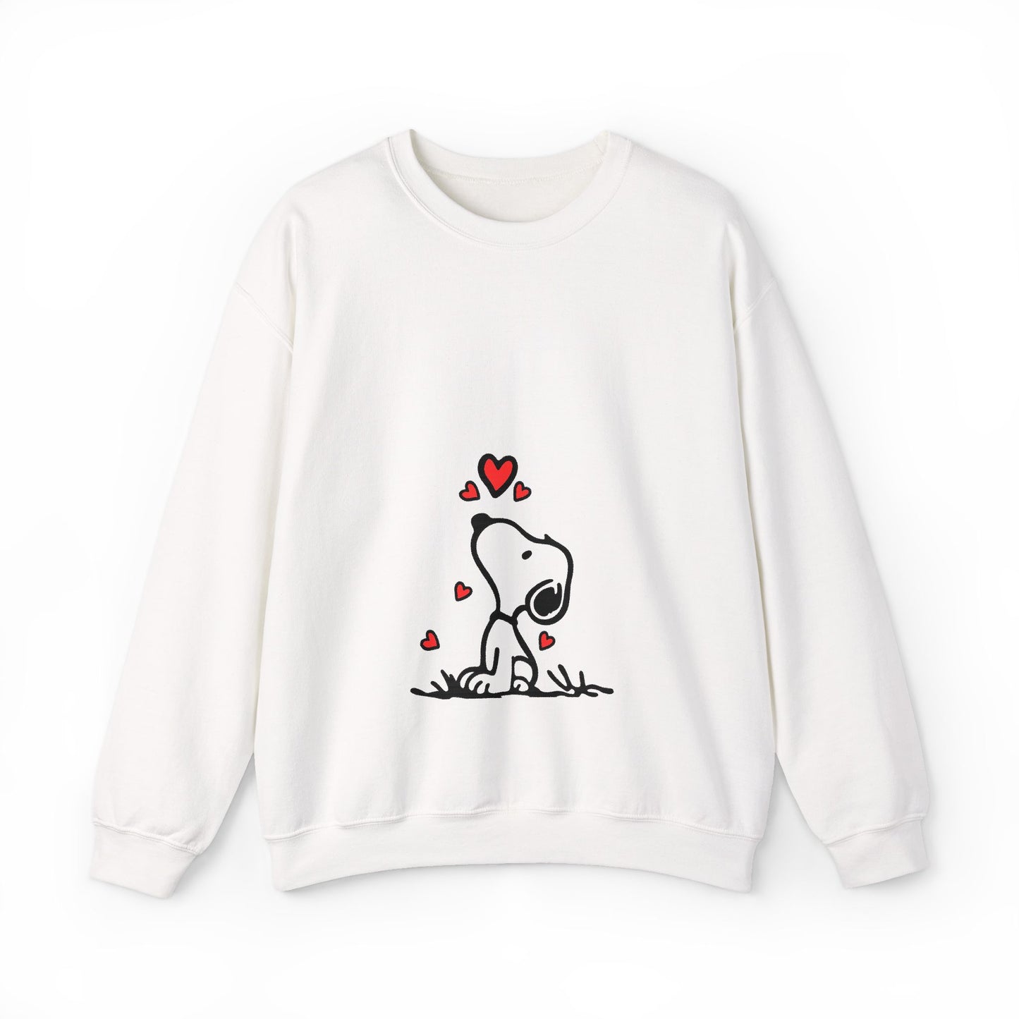 Snoopy Heart Crewneck Sweatshirt — Cute Peanuts Love Pullover