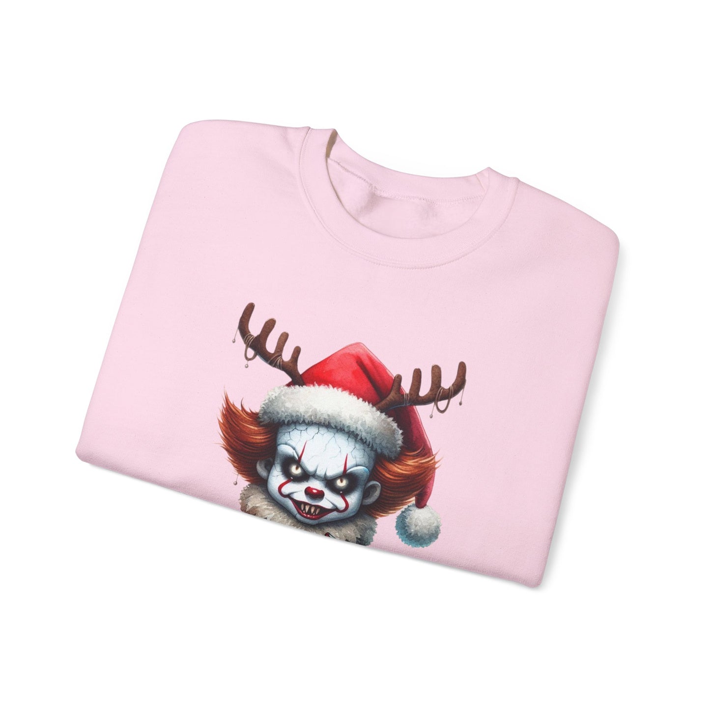 Creepy Clown Reindeer Christmas Sweatshirt