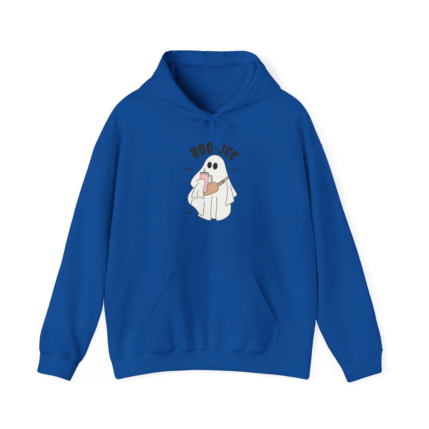 Boo-Jef Ghost Hoodie, Cute Halloween Sweatshirt, Unisex Fun Pullover, Cozy Fall Apparel, Comfy Gift for Ghost Lovers