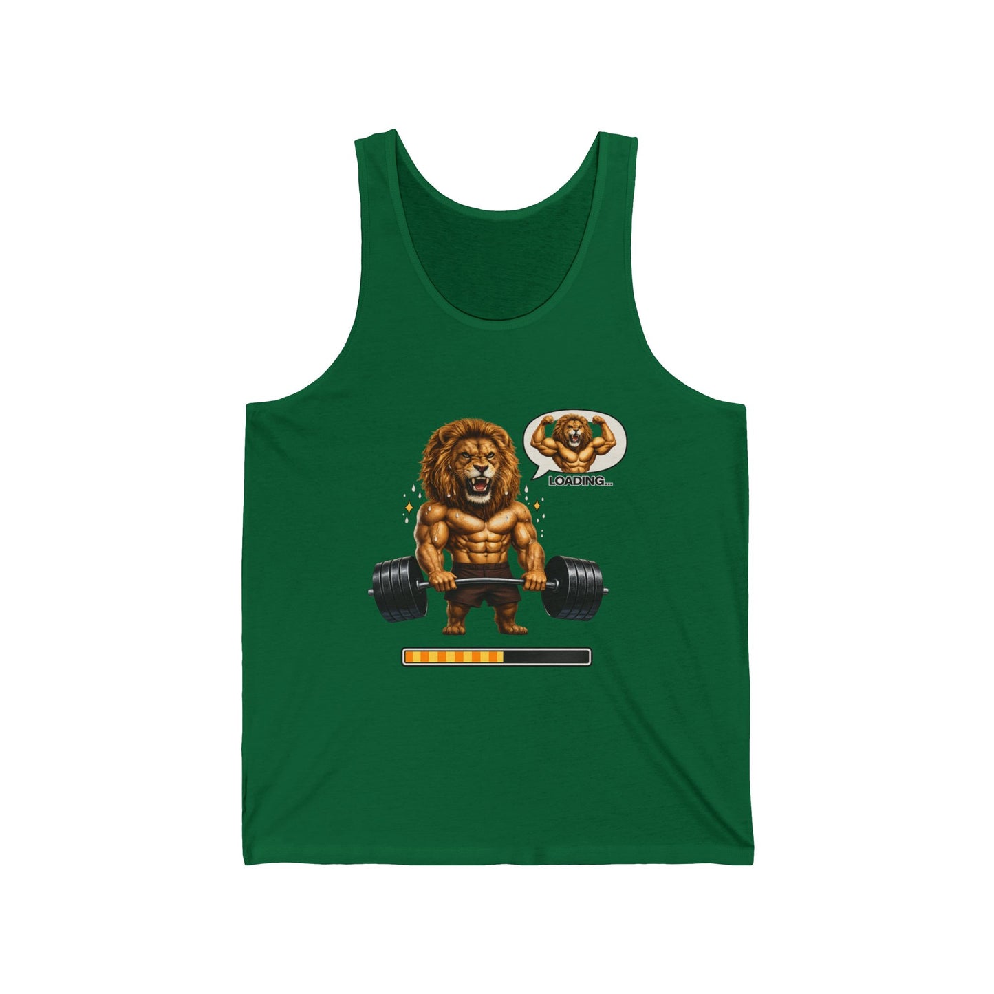 Lionweightlifting Tank Top — Funny 'Loading...' Gym Tank for Weightlifters & Fitness Lovers