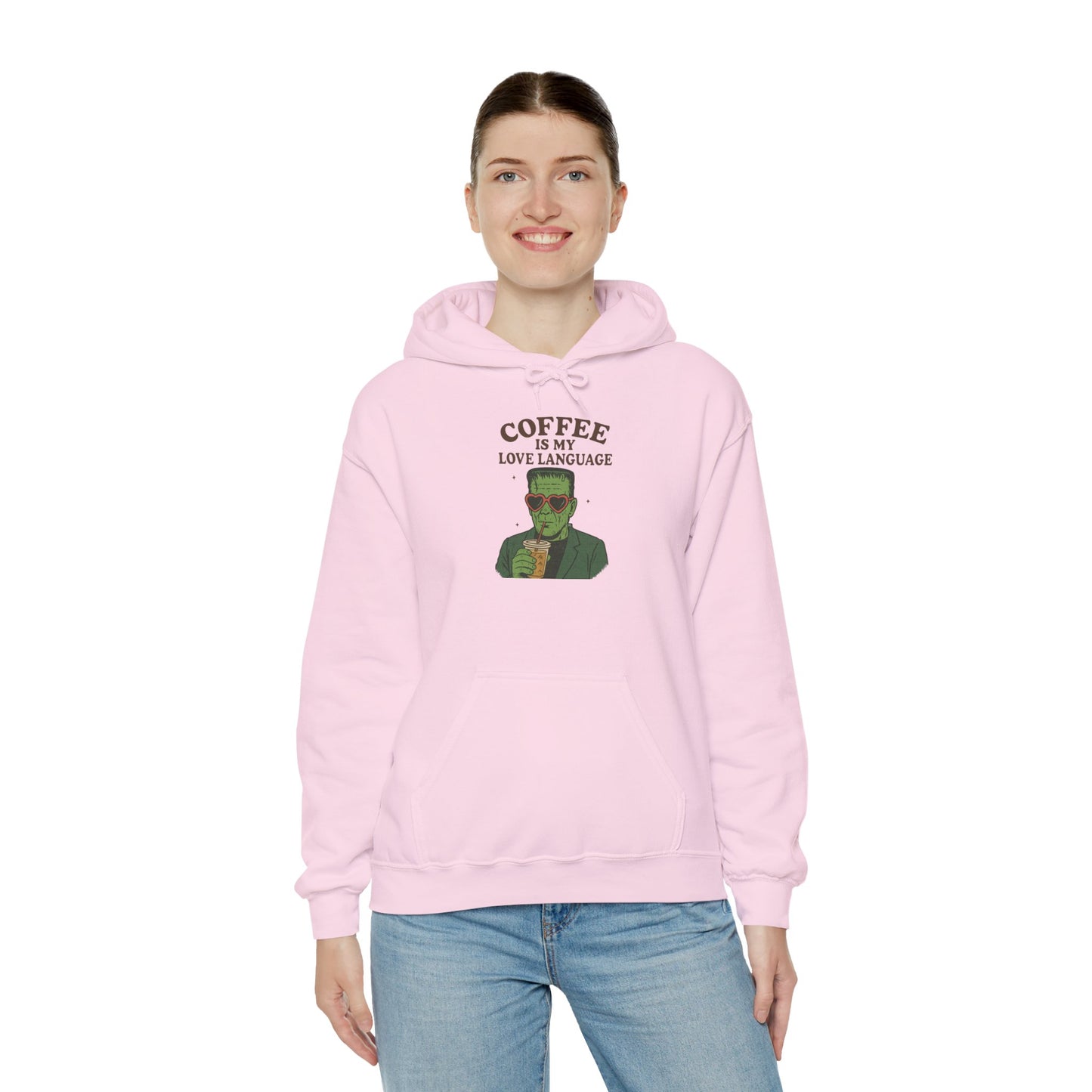 Coffee Is My Love Language Hoodie, Cozy Sweatshirt for Coffee Lovers, Gift for Him or Her, Warm Casual Wear, Perfect for Fall