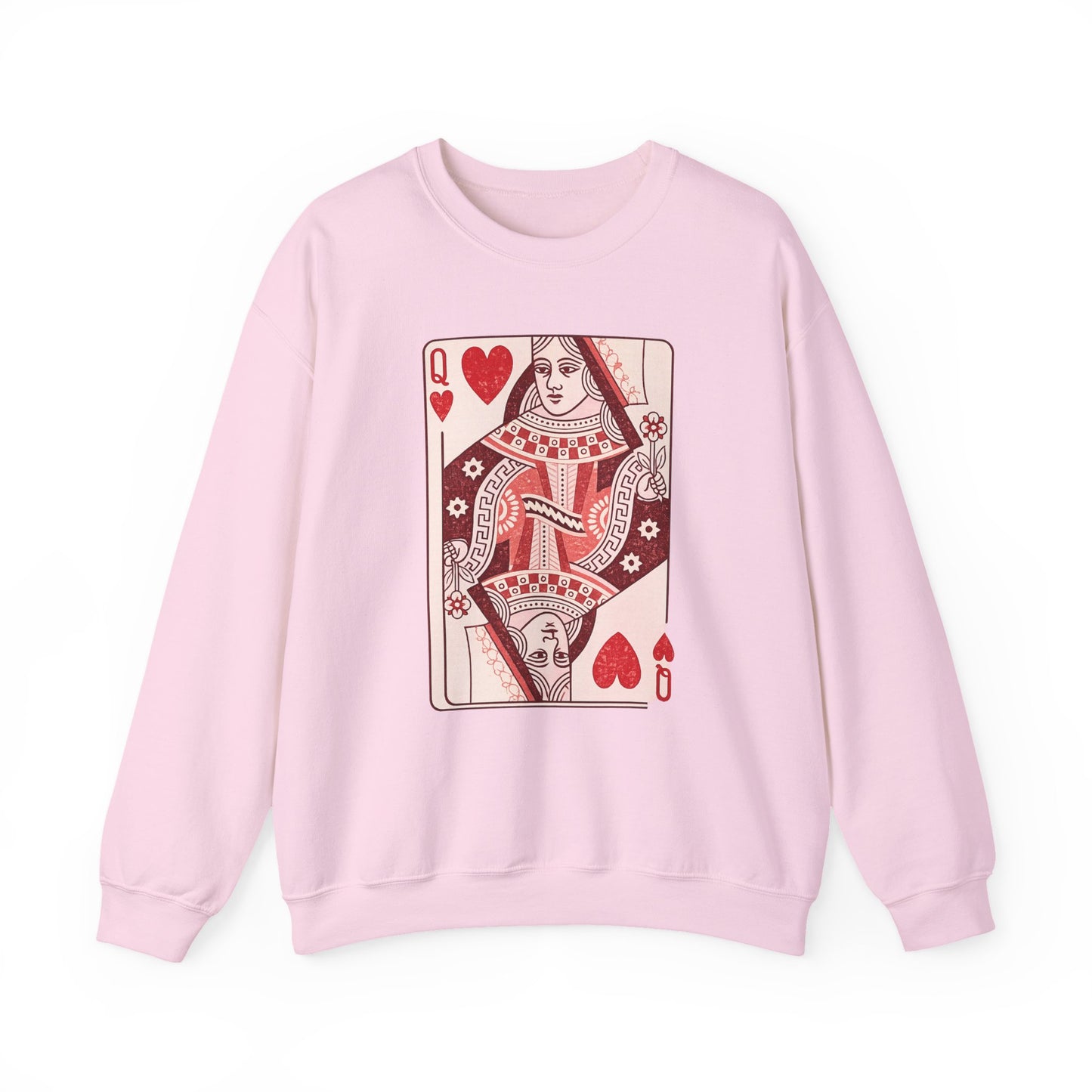 Queen of Hearts Crewneck Sweatshirt – Playing Card Graphic