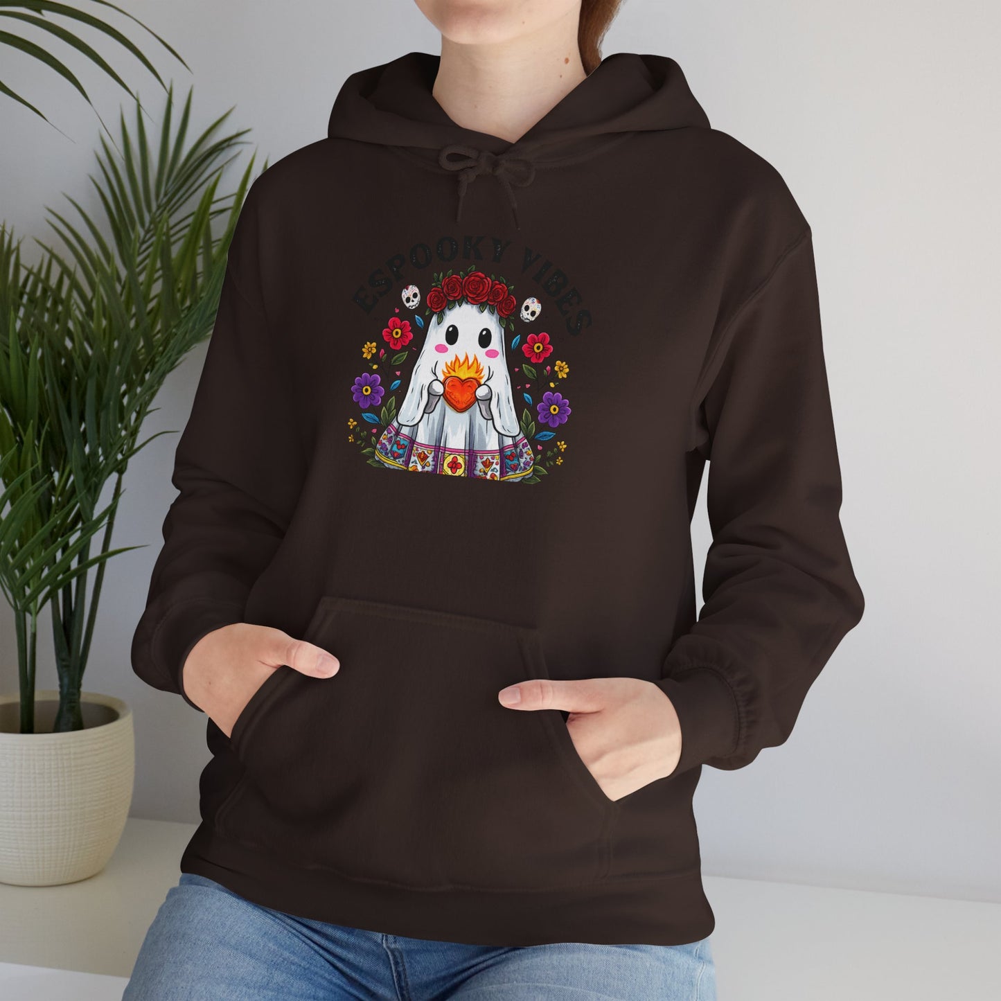 Spooky Vibes Hooded Sweatshirt, Cozy Fall Apparel, Halloween Gift, Unisex Hoodie, Casual Sweatshirt, Festival Wear