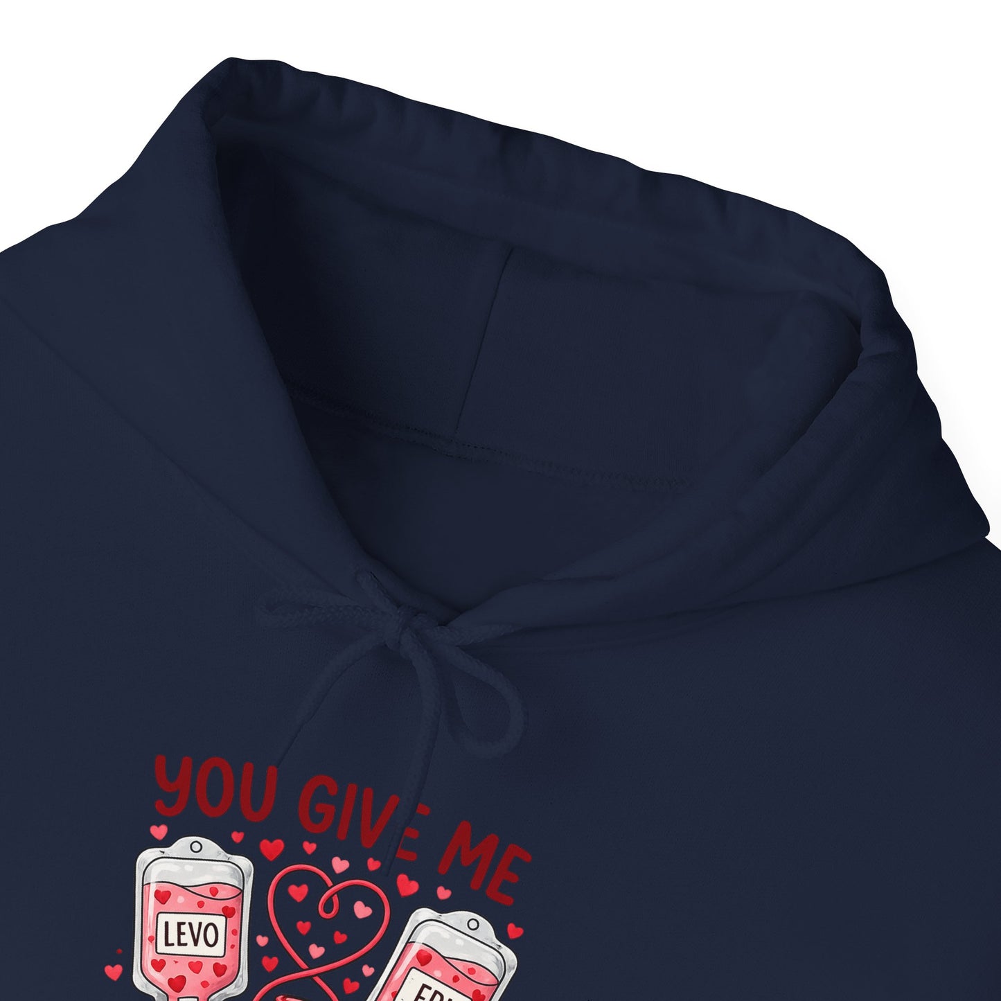 You Give Me Tachycardia Hoodie — Cute ECG Heart & IV Bag Medical Valentine Sweatshirt