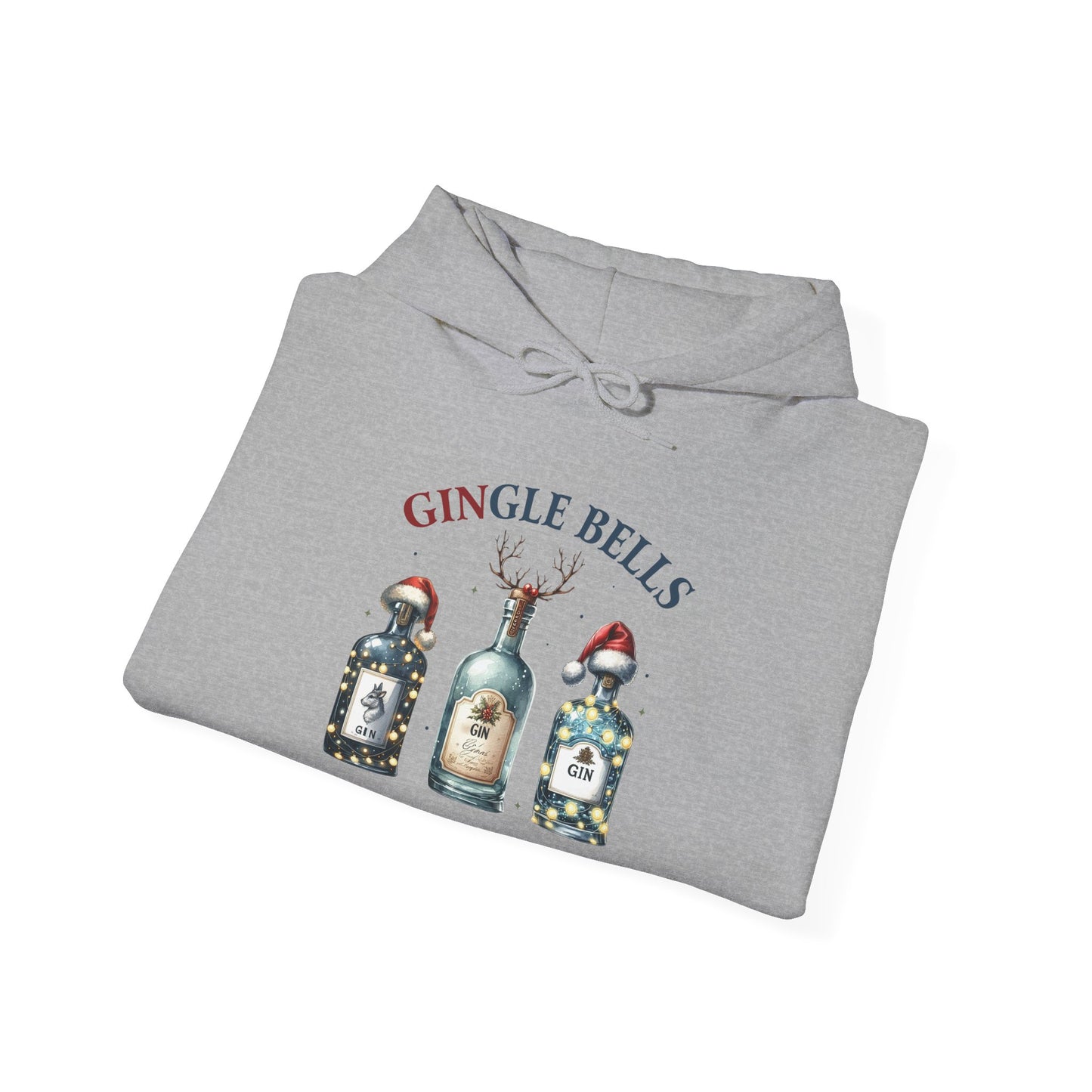 Gingle Bells Hoodie | Unisex Heavy Blend Sweatshirt for Christmas, Holiday Gifting, Cozy Fall Wear, Festive Apparel, Unique Gift