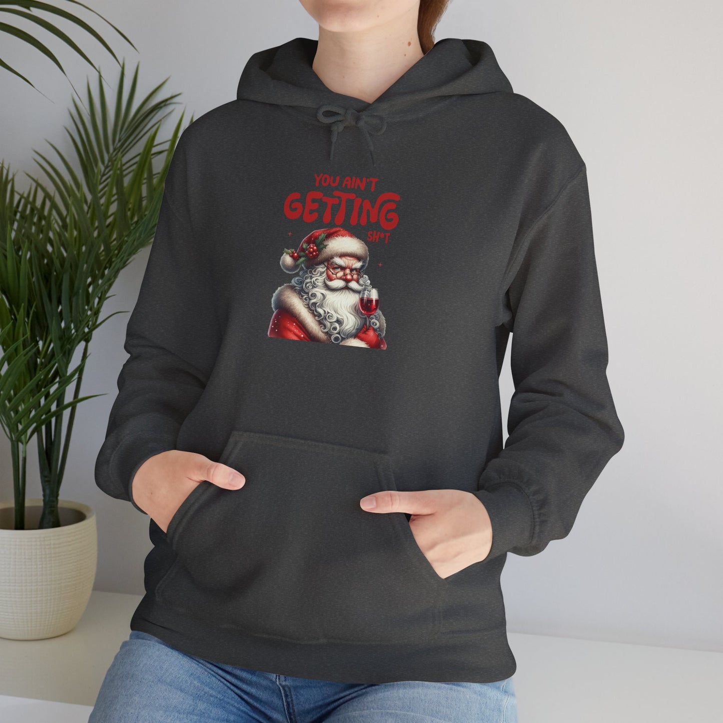 Santa Humor Sweatshirt, Holiday Gift, Funny Christmas Hoodie, Unisex Cozy Apparel, Winter Style, Christmas Apparel