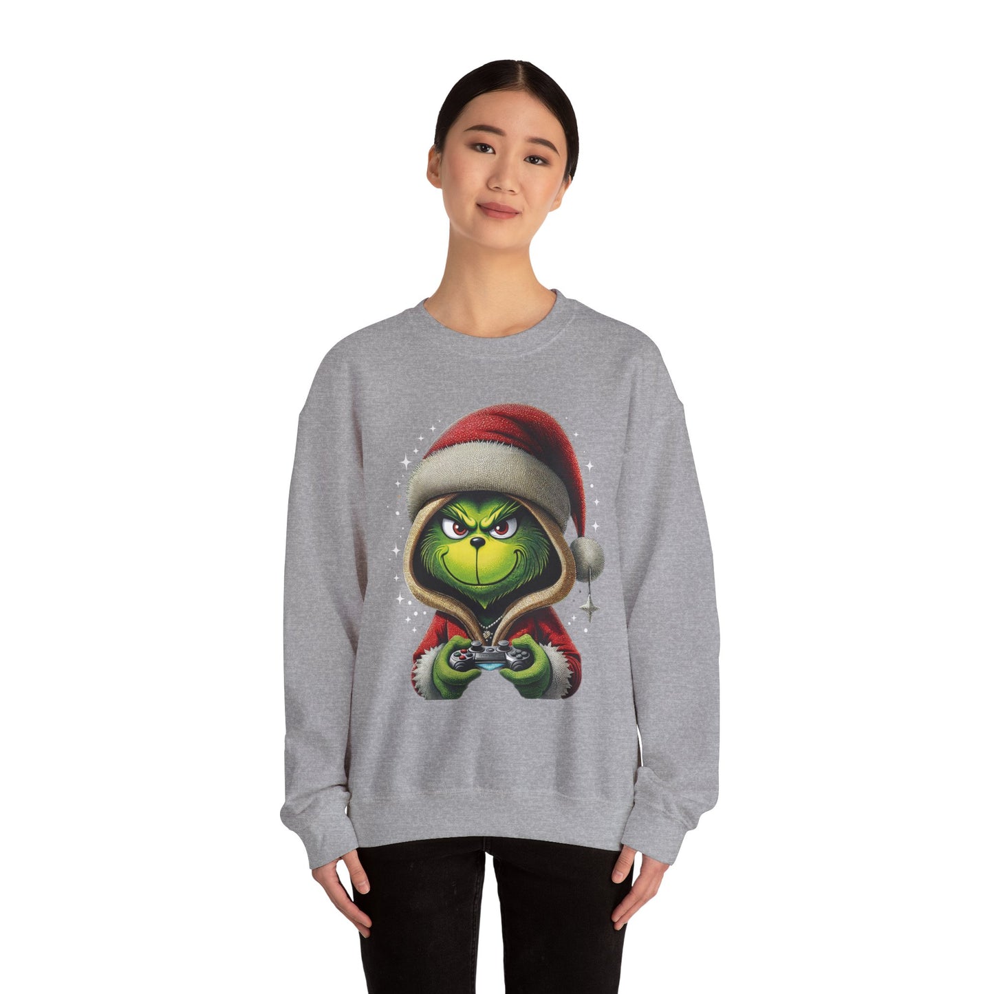 Grumpy Gamer Grinch Sweatshirt — Funny Christmas Holiday Gaming Crewneck