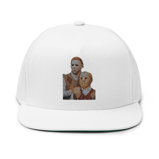 Stylish Embroidered Flat Bill Cap, Fashion Hat for Trendsetters, Unique Gift for Him, Summer Accessory, Casual Streetwear