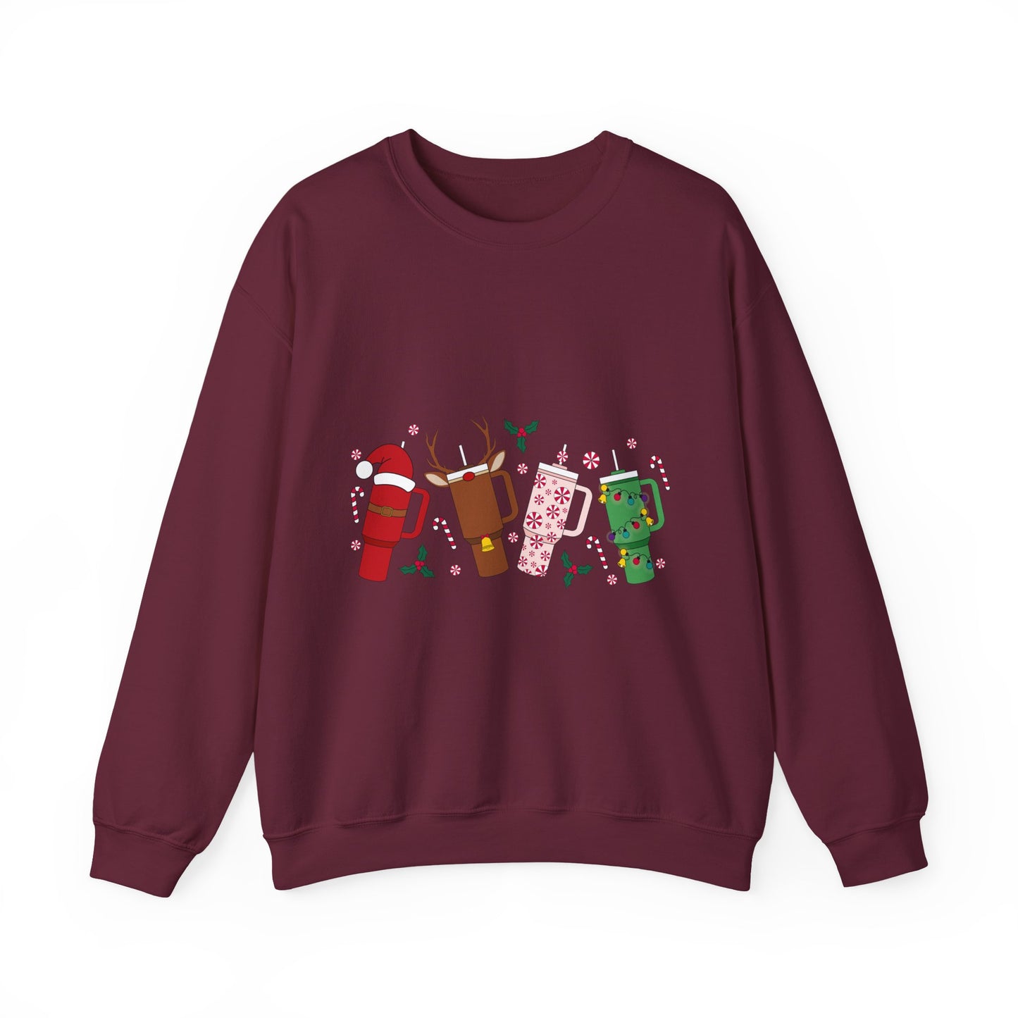 Christmas Golf Club Crewneck Sweatshirt — Festive Golfing Club Cartoon Design