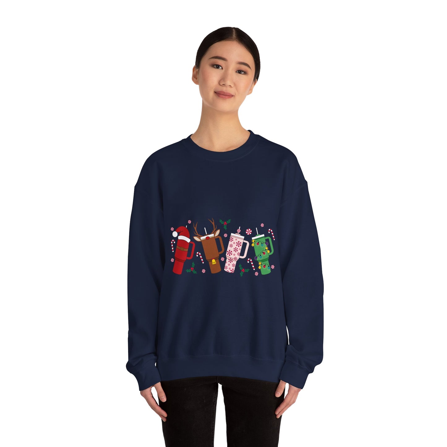 Christmas Golf Club Crewneck Sweatshirt — Festive Golfing Club Cartoon Design