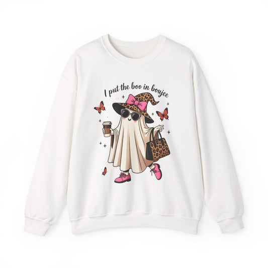 Chic Ghost Crewneck Sweatshirt | Halloween Cozy Apparel, Casual Outfit, Trendy Gift, Fall Fashion