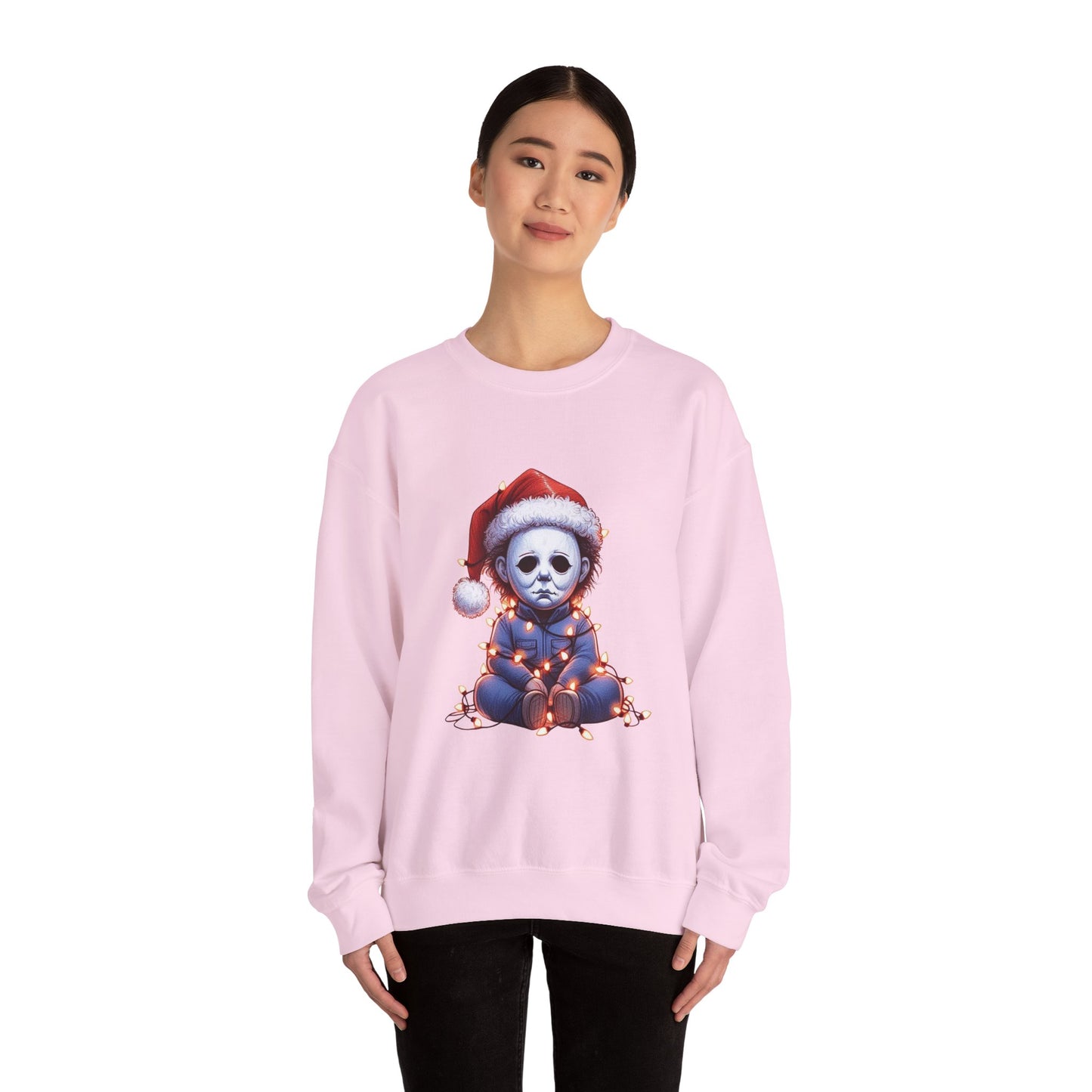 Christmas Michael Myers Sweatshirt — Cute Creepy Horror Holiday Crewneck