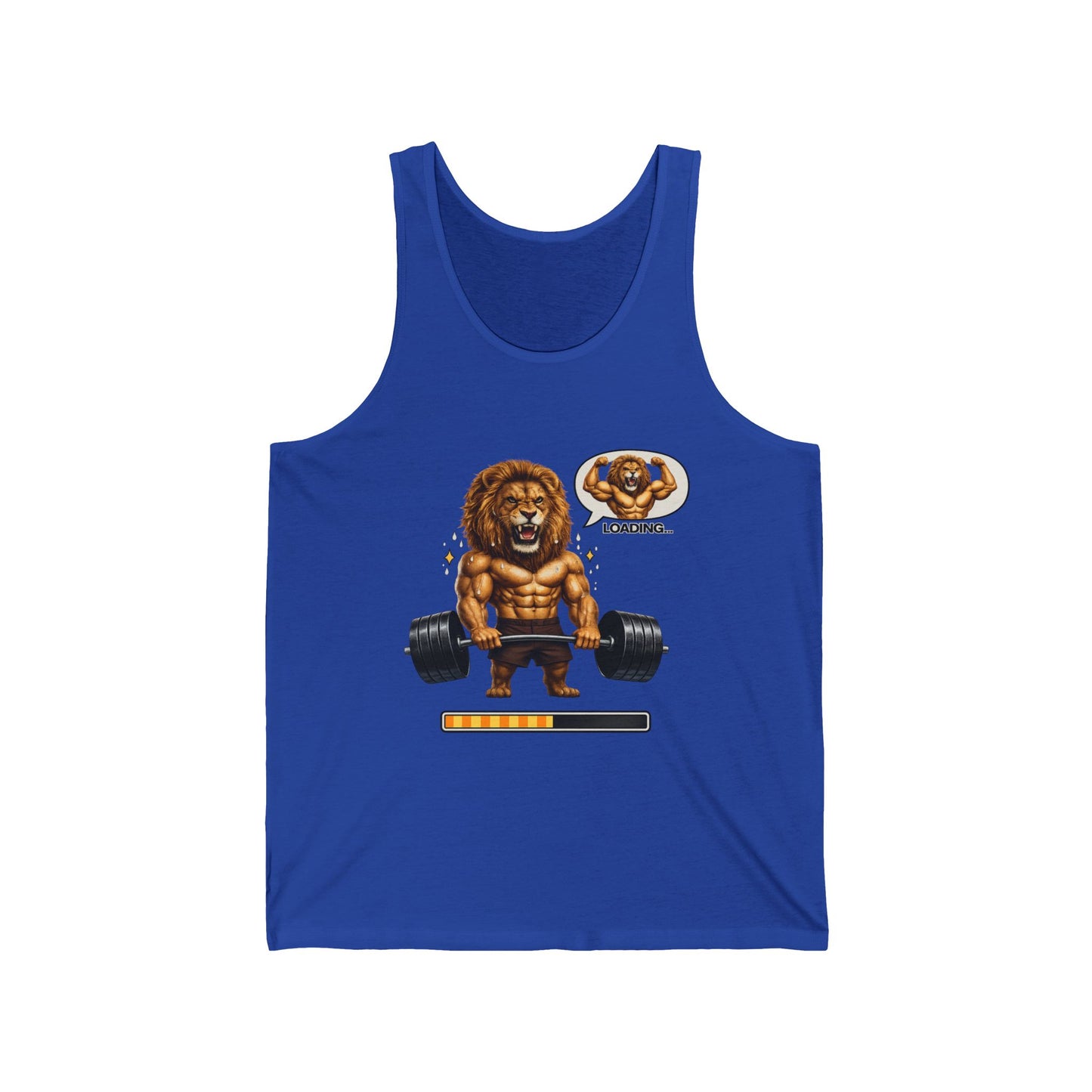 Lionweightlifting Tank Top — Funny 'Loading...' Gym Tank for Weightlifters & Fitness Lovers