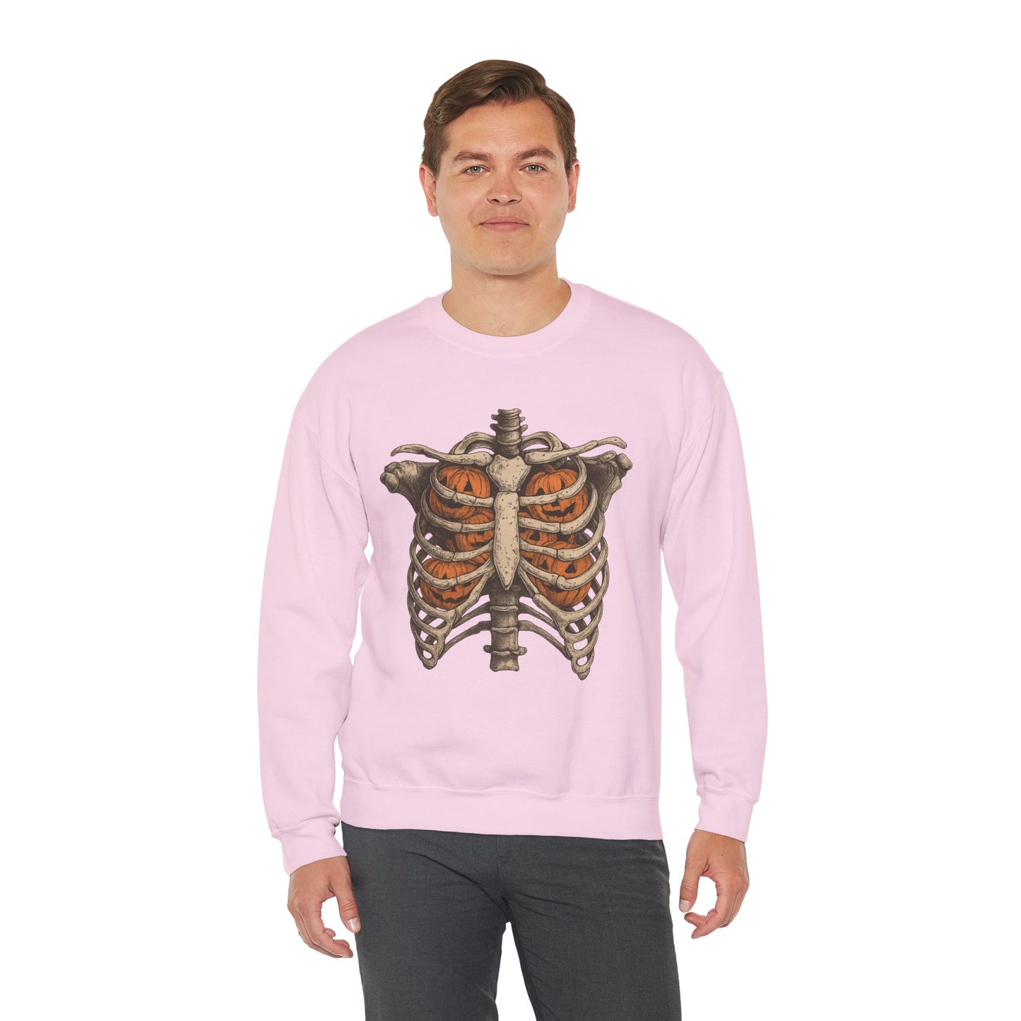 Halloween Skeleton Sweatshirt, Unisex Crewneck, Fall Fashion, Spooky Apparel, Gift for Halloween, Cozy Pullover