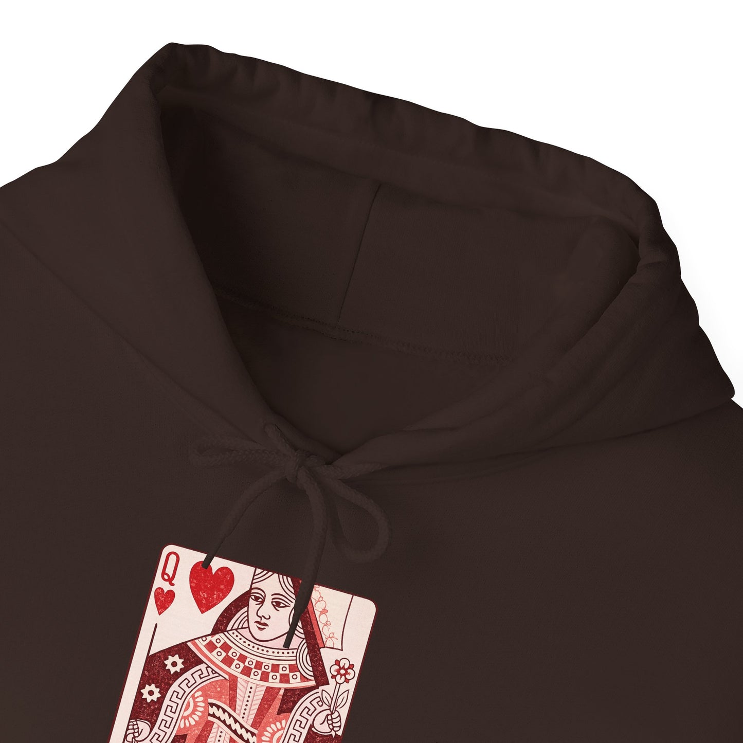 Queen of Hearts Hoodie – Vintage Playing Card Graphic Sweatshirt