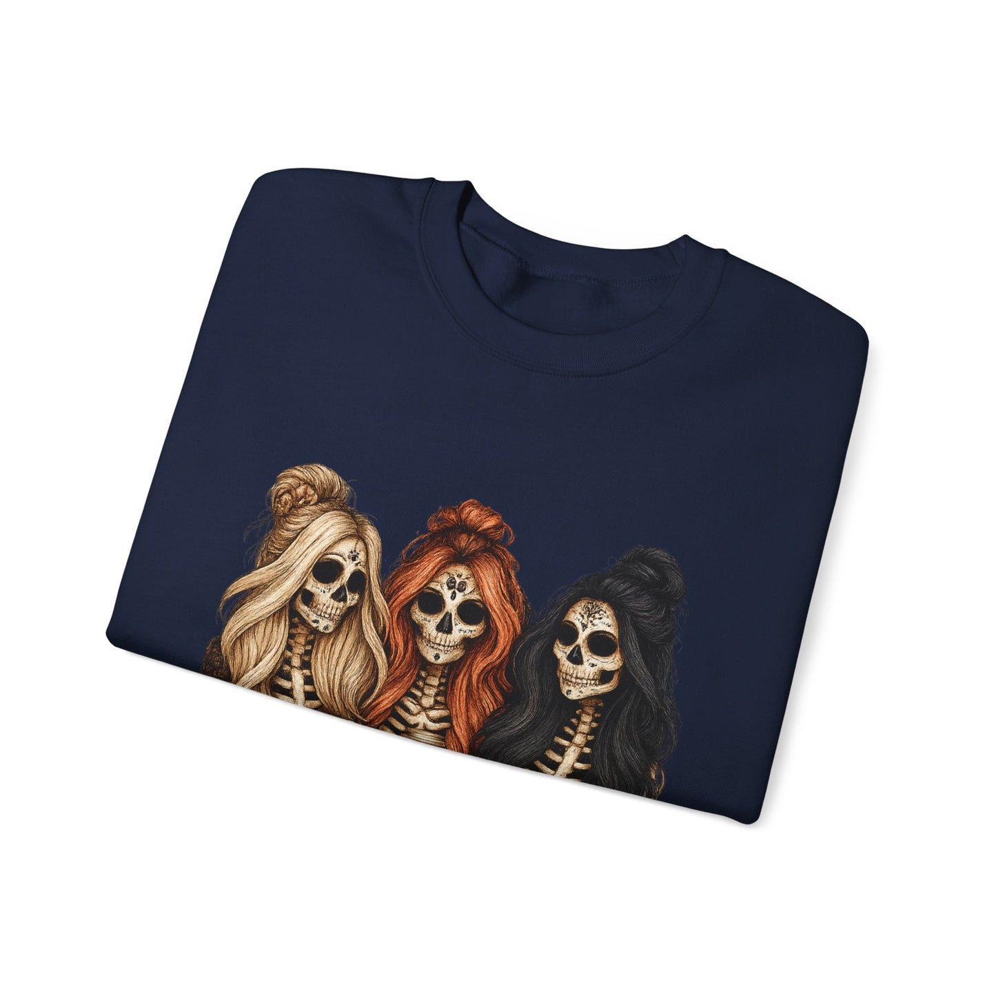 Halloween Skeleton Crewneck Sweatshirt, Cozy Unisex Sweatshirt, Trendy Halloween Apparel, Gift for Halloween Lovers, Spooky Season Outfit