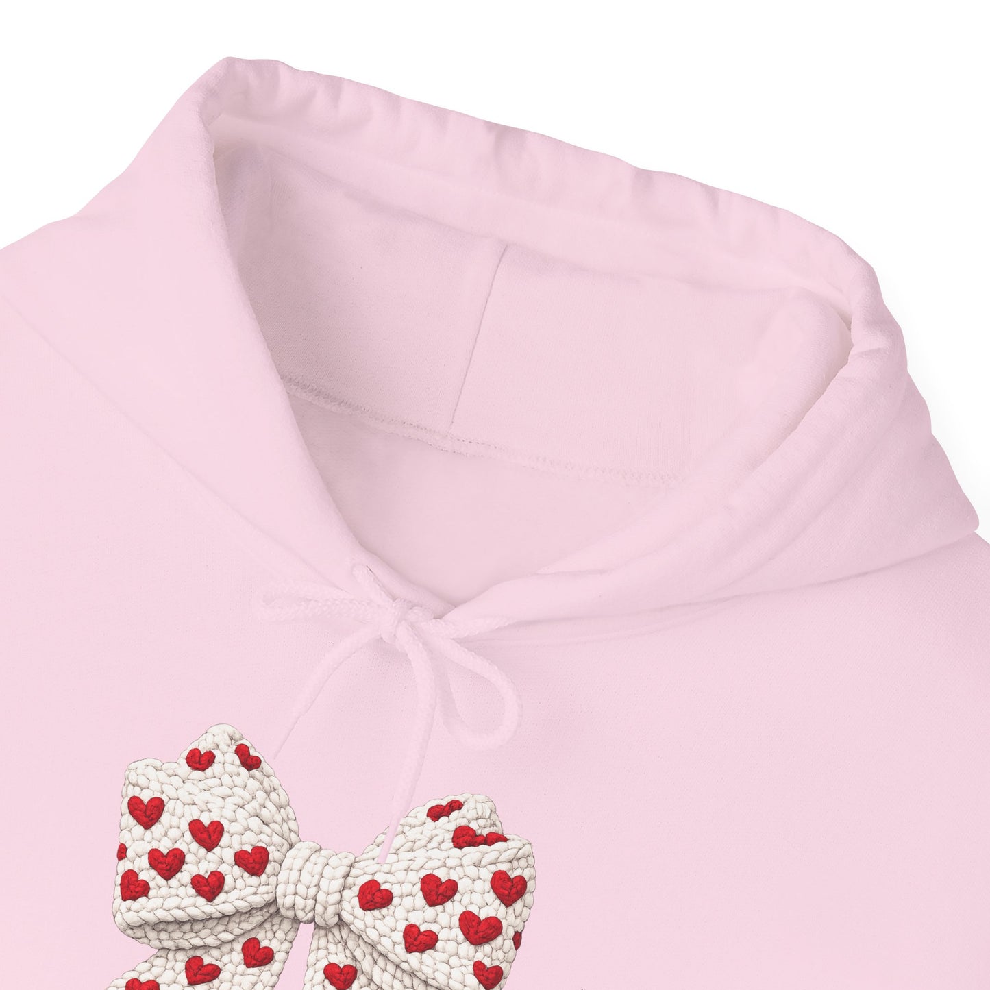 Valentine Heart Bow Hoodie — Cute Red Heart Ribbon Pullover