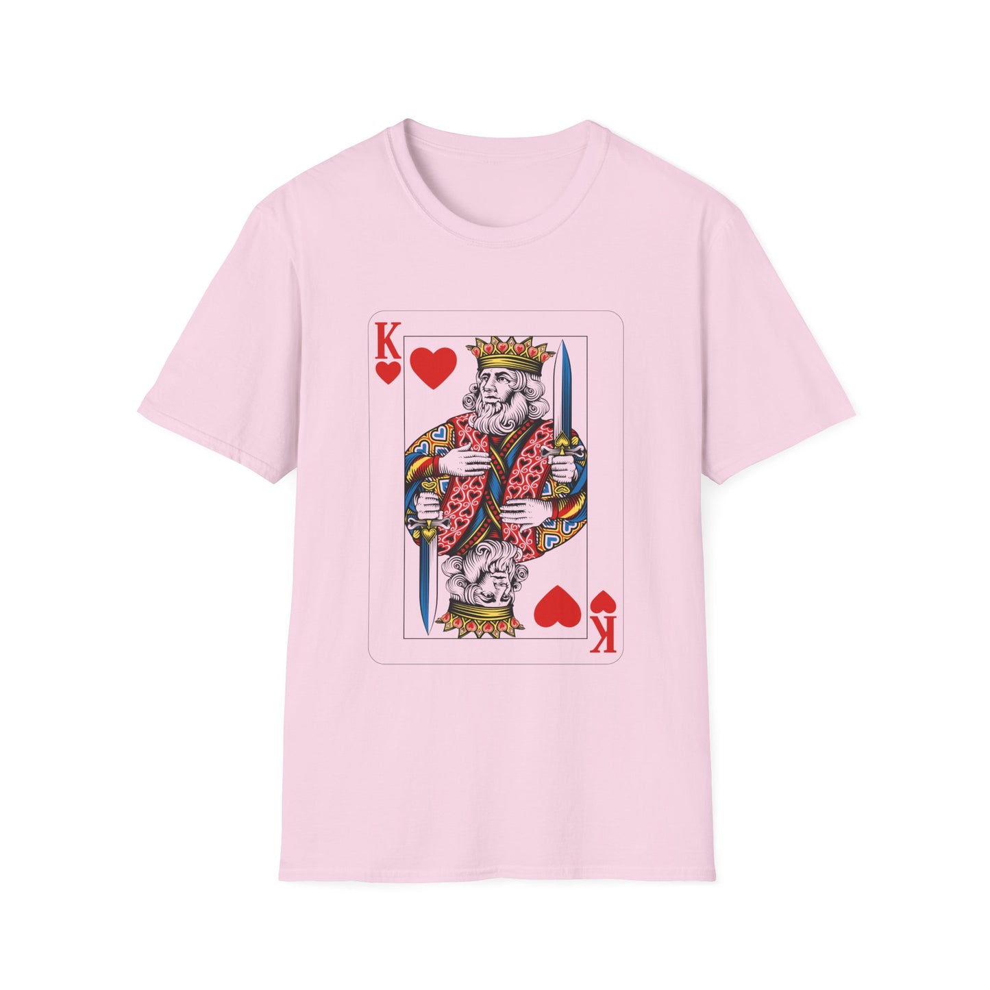 Valentines King of Hearts Unisex T-Shirt - Playful Card Design for Game Night