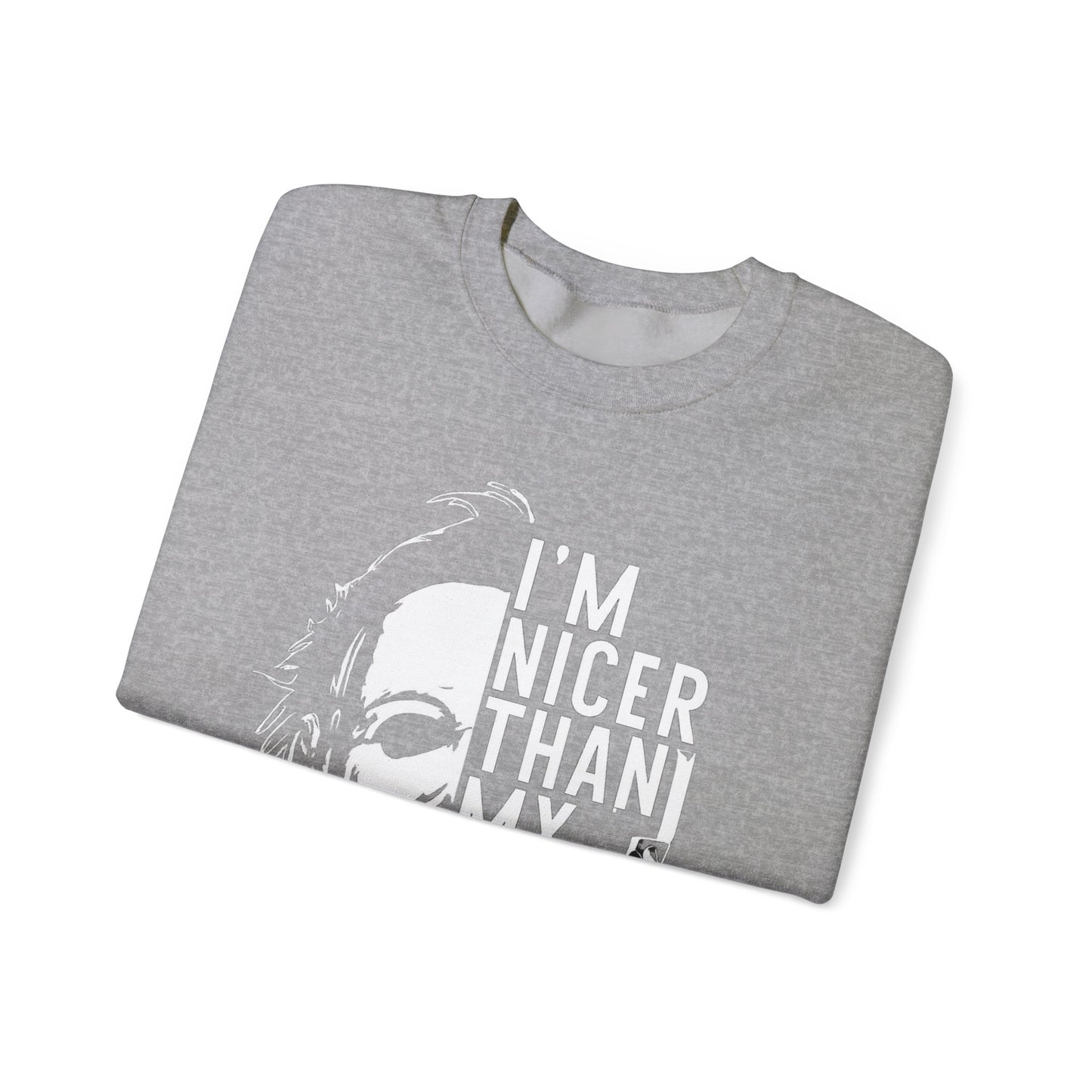 Unisex Halloween Humor Crewneck Sweatshirt, Funny Sweatshirt, Gift for Horror Fans, Halloween Apparel, Spooky Vibes, Comfortable Layering
