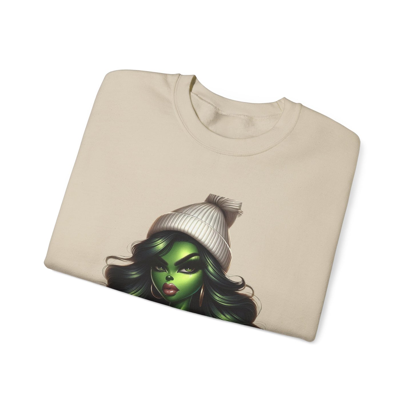 Green Witch Portrait Crewneck Sweatshirt