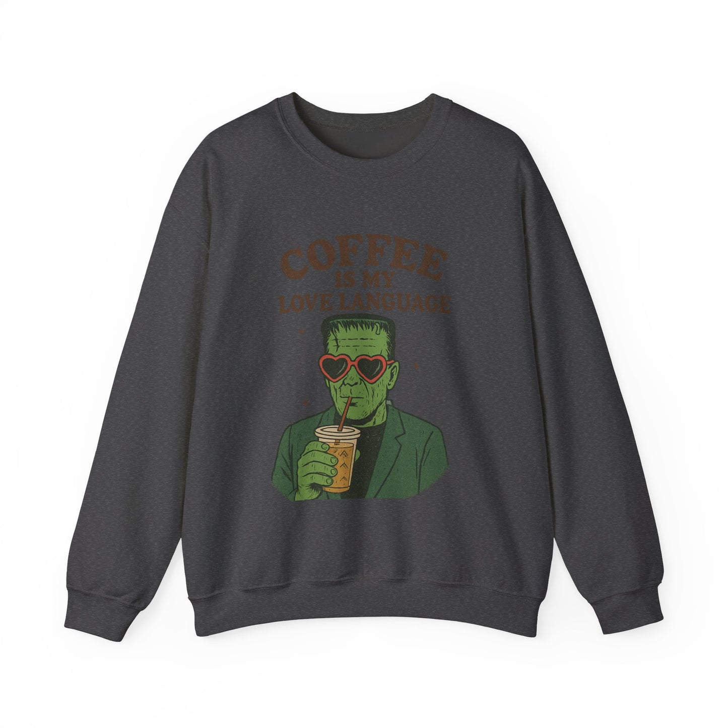 Coffee Lover's Unisex Crewneck Sweatshirt, Gift for Coffee Enthusiasts, Funny Sweatshirt, Halloween Apparel, Cozy Casual Wear