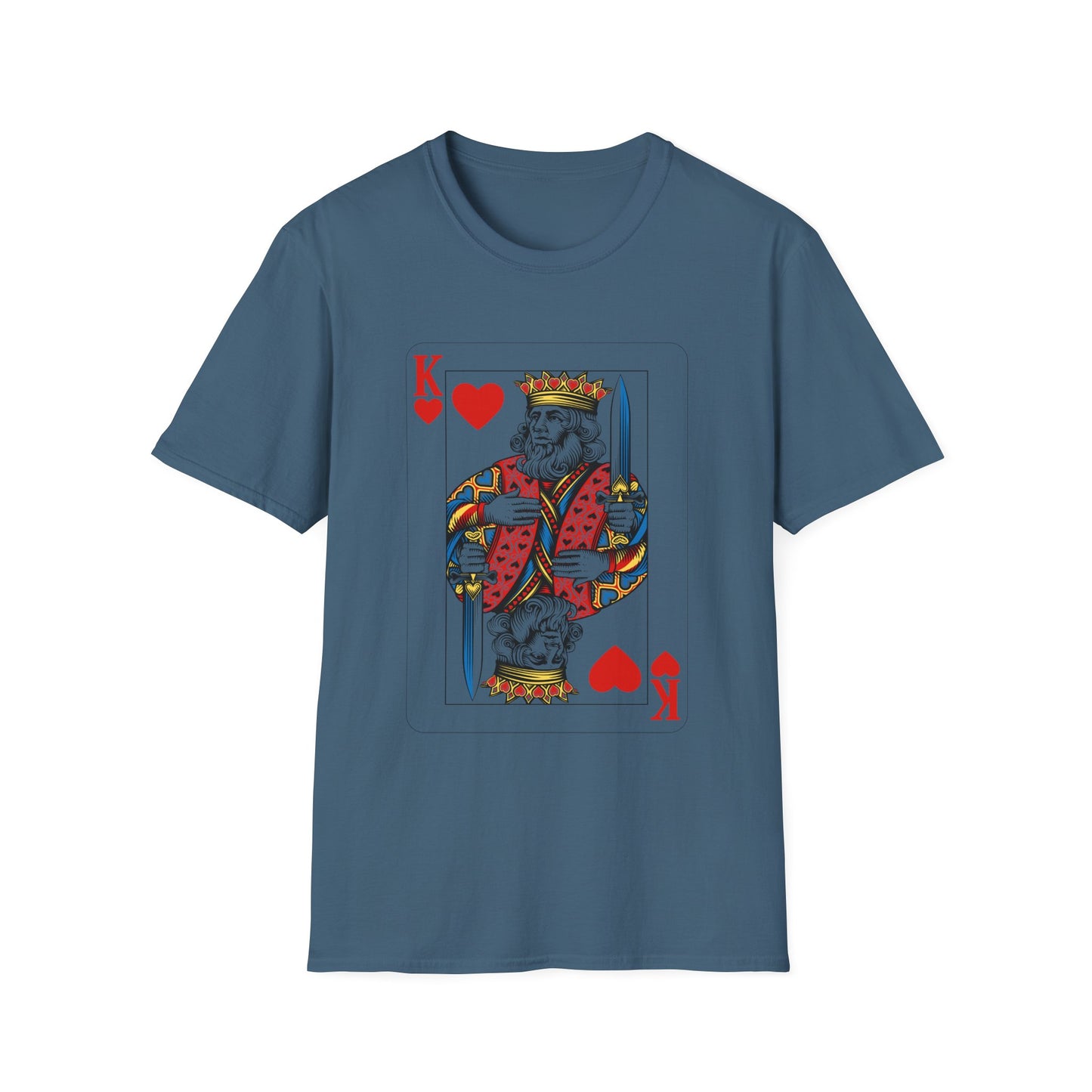 Valentines King of Hearts Unisex T-Shirt - Playful Card Design for Game Night