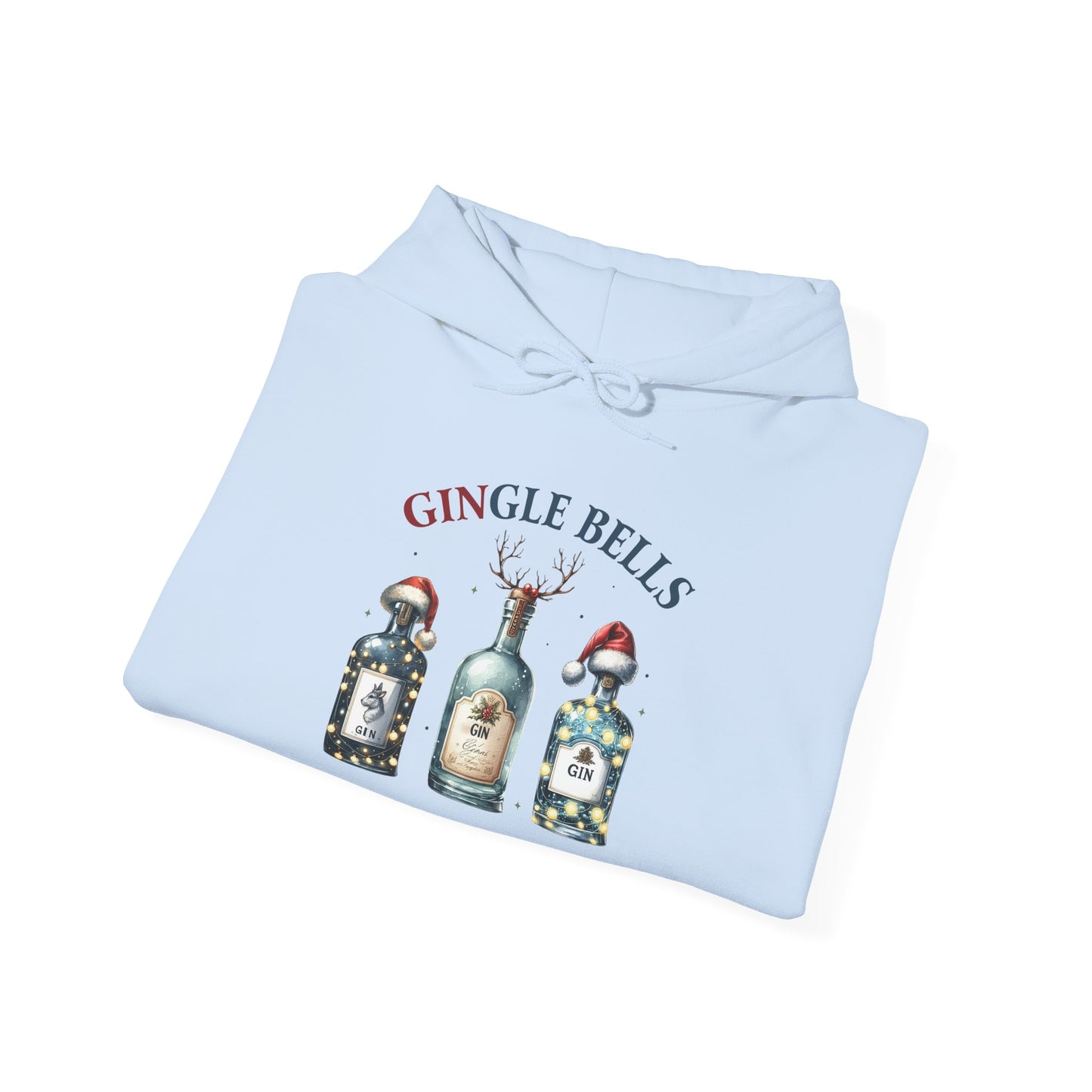 Gingle Bells Hoodie | Unisex Heavy Blend Sweatshirt for Christmas, Holiday Gifting, Cozy Fall Wear, Festive Apparel, Unique Gift