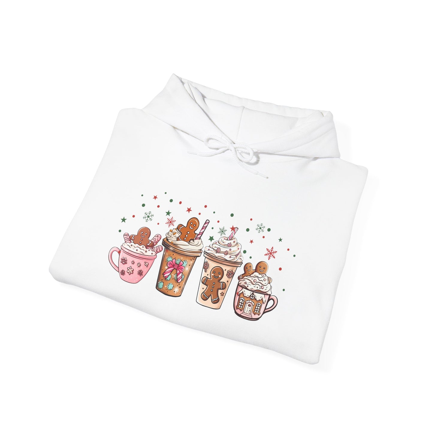 Gingerbread Coffee Holiday Hoodie - Cozy Xmas Sweatshirt, Cute Winter Gift, Christmas Apparel, Festive Layering Pullover