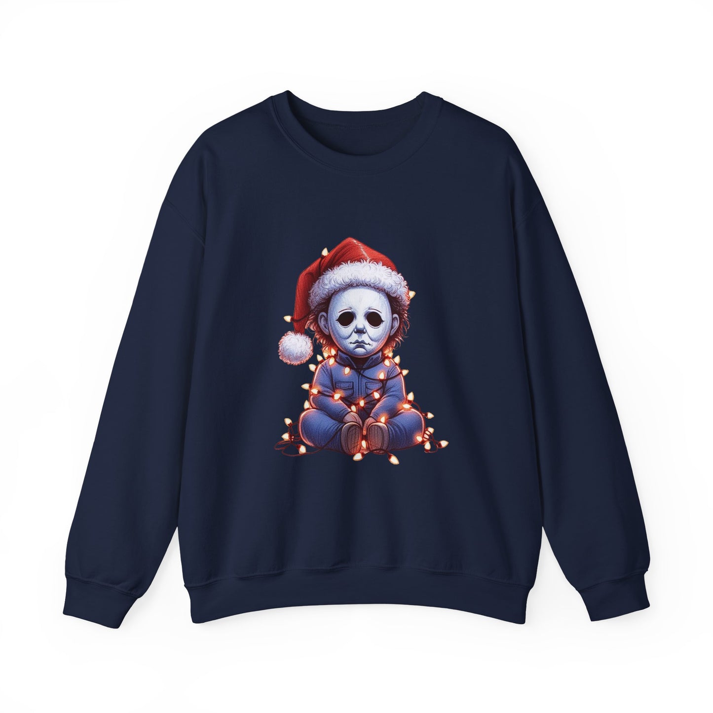 Christmas Michael Myers Sweatshirt — Cute Creepy Horror Holiday Crewneck