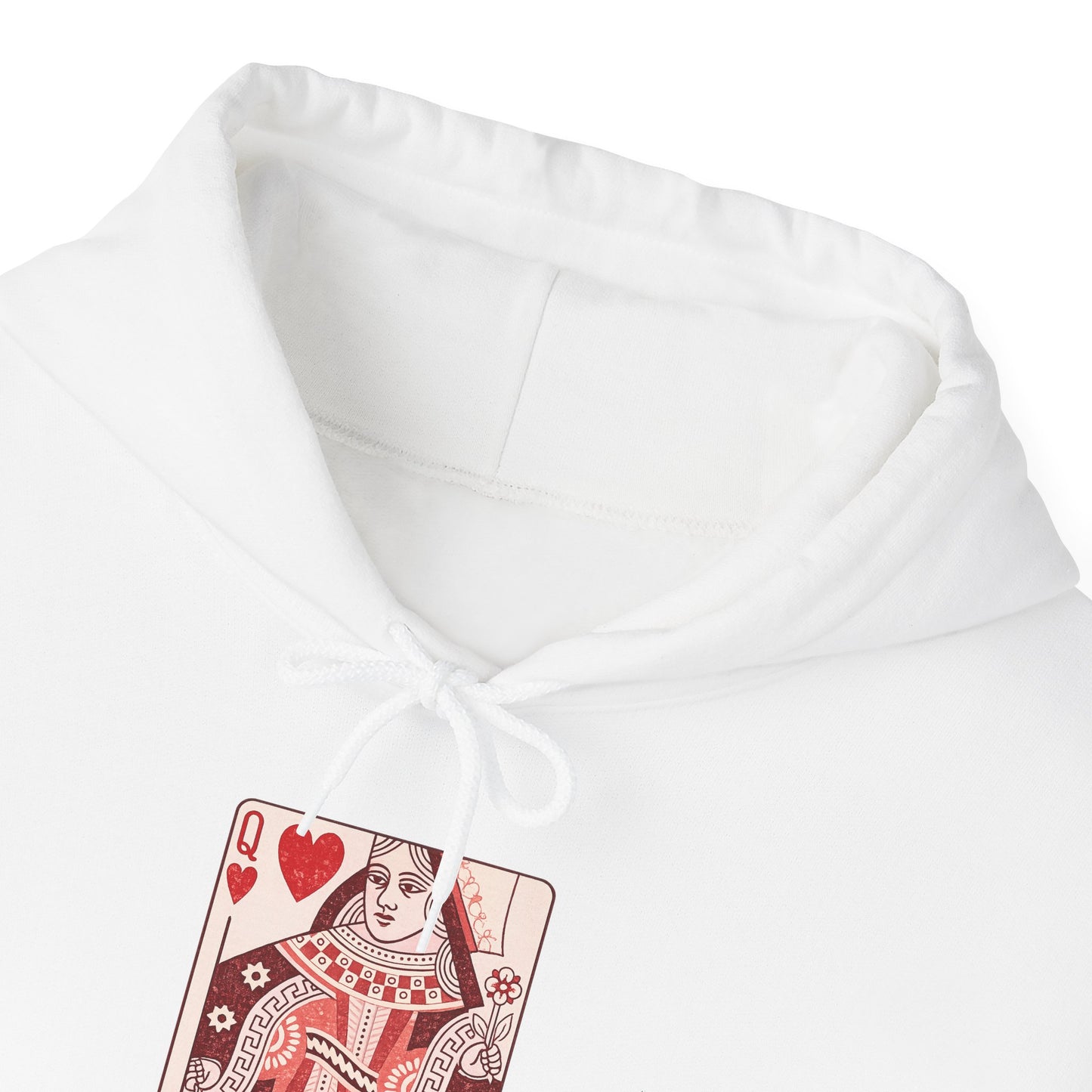 Queen of Hearts Hoodie – Vintage Playing Card Graphic Sweatshirt