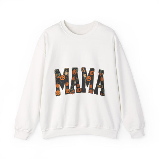 Mama Pumpkin Crewneck Sweatshirt, Fall Fashion, Halloween Gift, Cozy Sweatshirt, Casual Wear, Gift for Moms