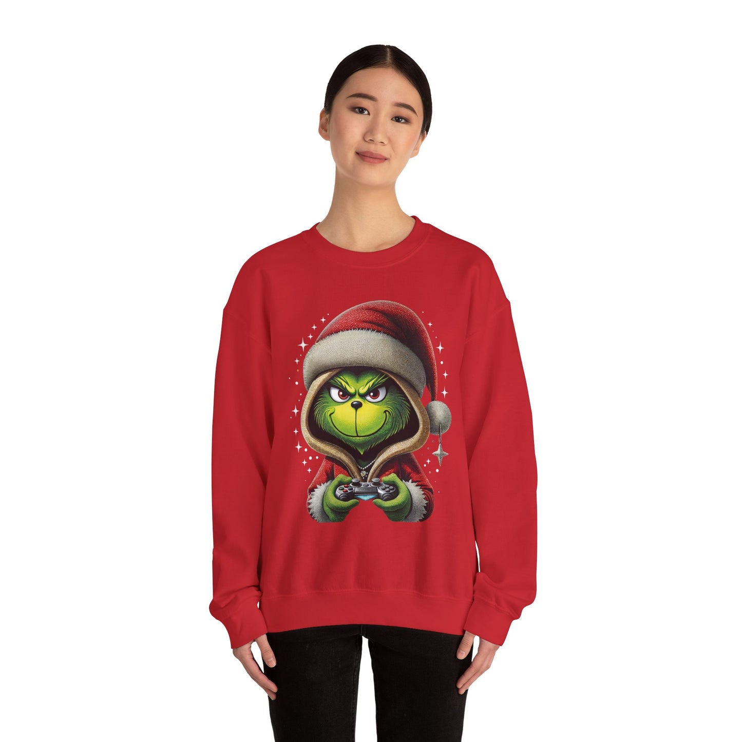 Grumpy Gamer Grinch Sweatshirt — Funny Christmas Holiday Gaming Crewneck