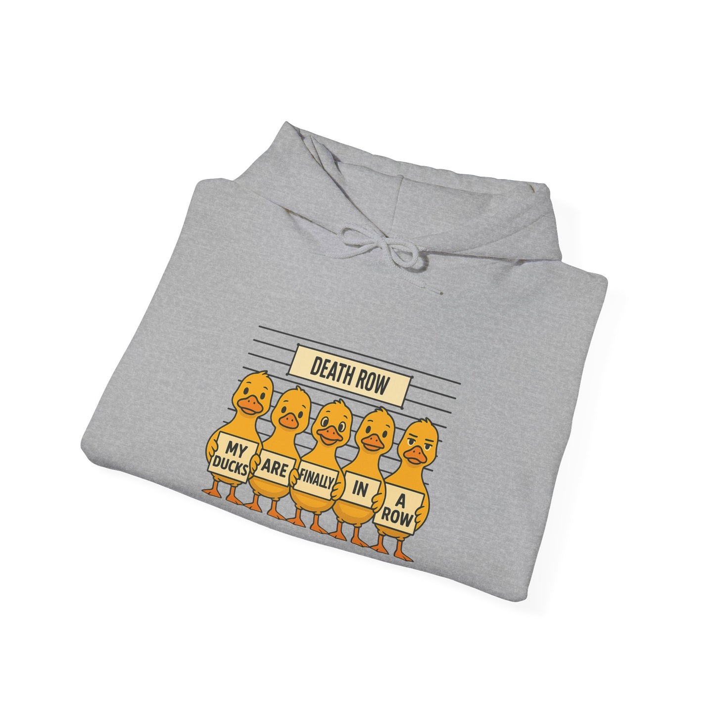 Funny Unisex Sweatshirt: Death Row Ducks, Cozy Hoodie, Perfect for Casual Wear