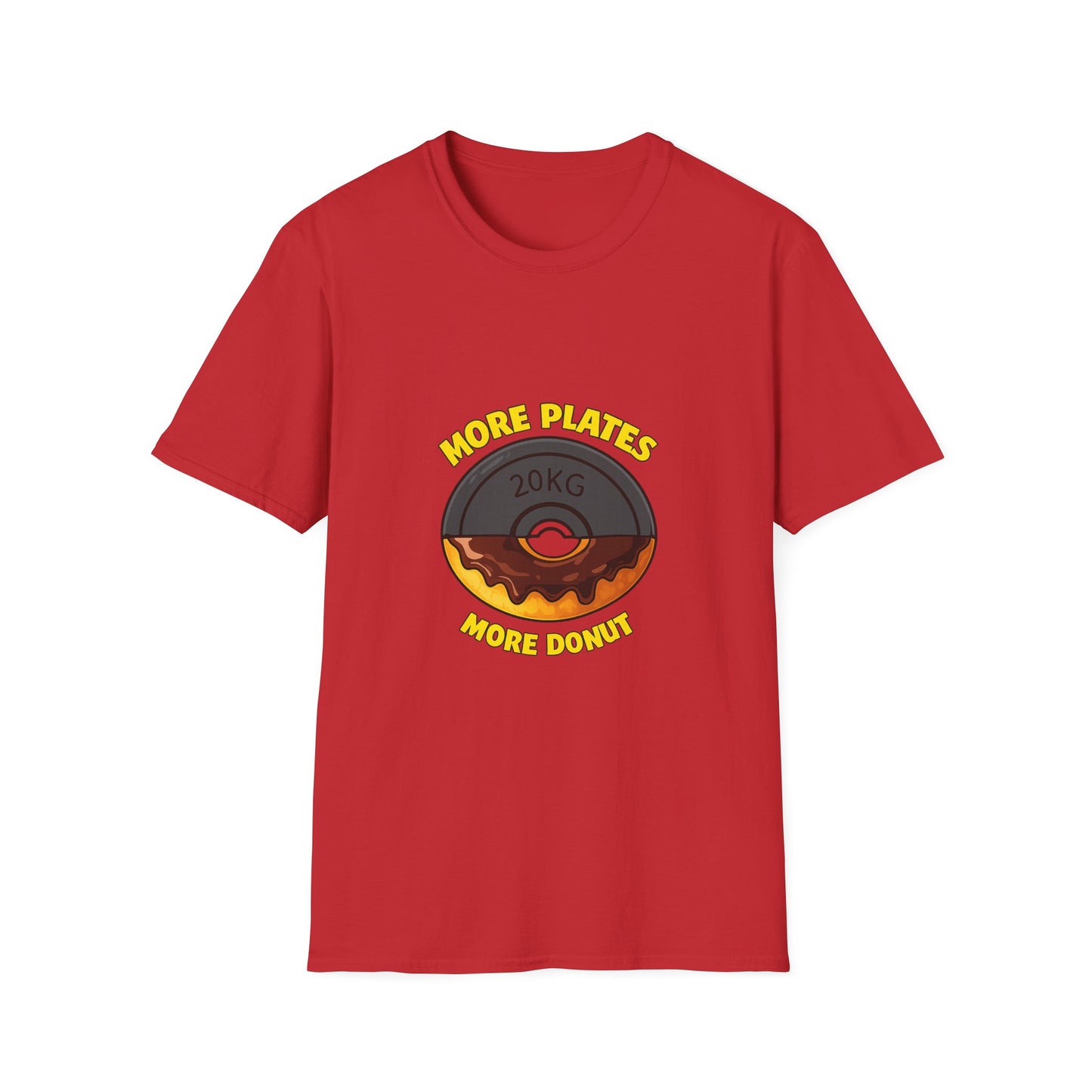 More Plates More Donuts T-Shirt — Funny Gym Weightlifting Tee