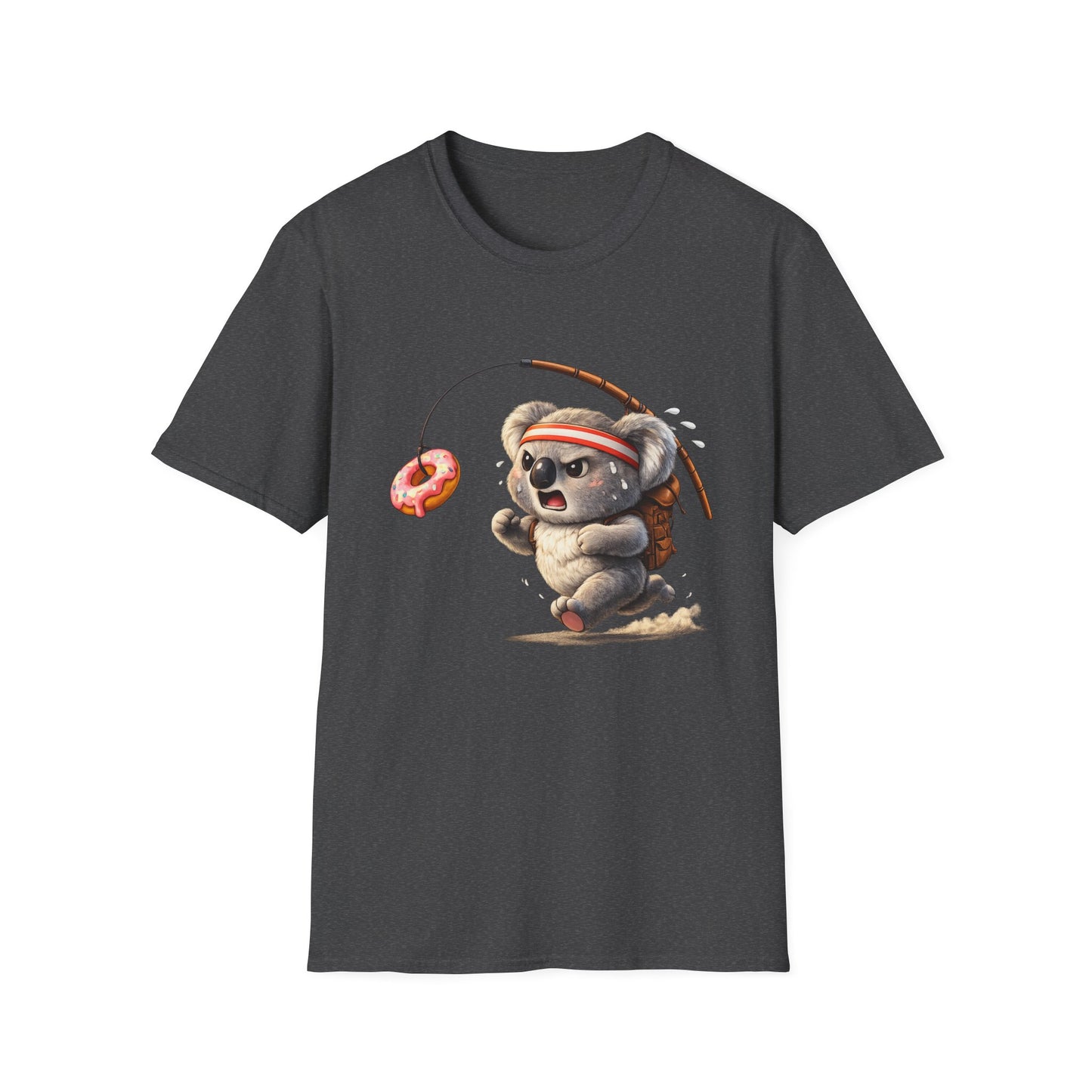 Koala Jogger T‑Shirt — Cute Koala Chasing Donut Headband Tee