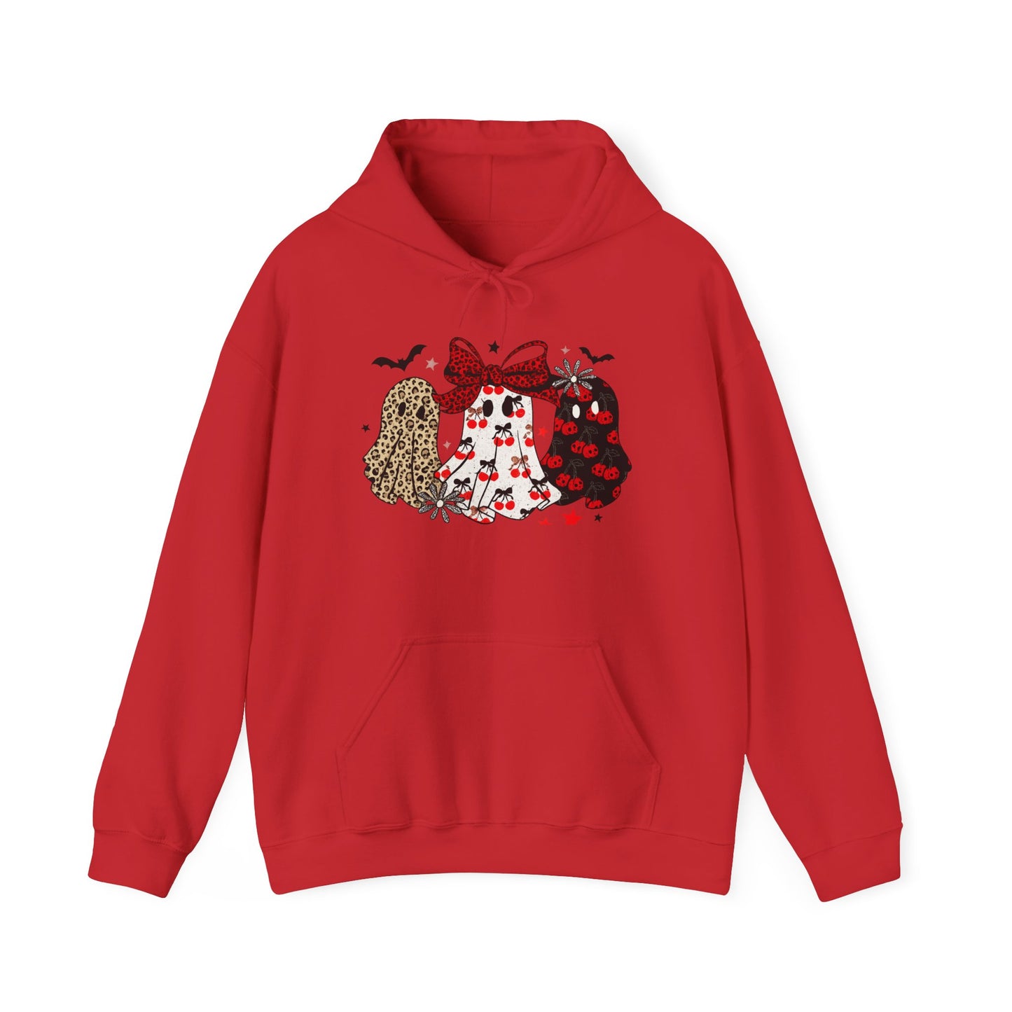 Cute Graphic Hooded Sweatshirt for Women, Cozy Casual Wear, Perfect for Halloween, Bat and Pumpkin Design, Fall Fashion