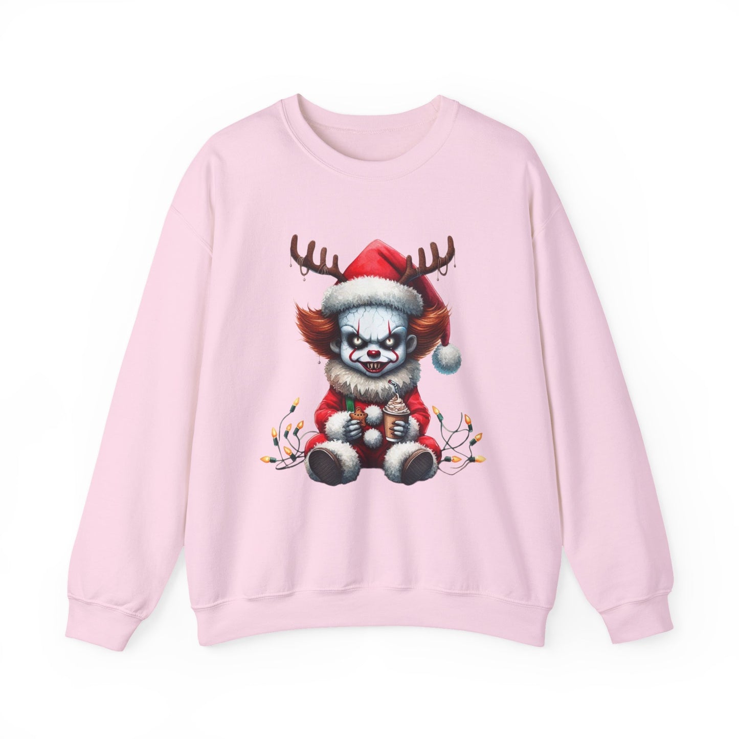 Creepy Clown Reindeer Christmas Sweatshirt