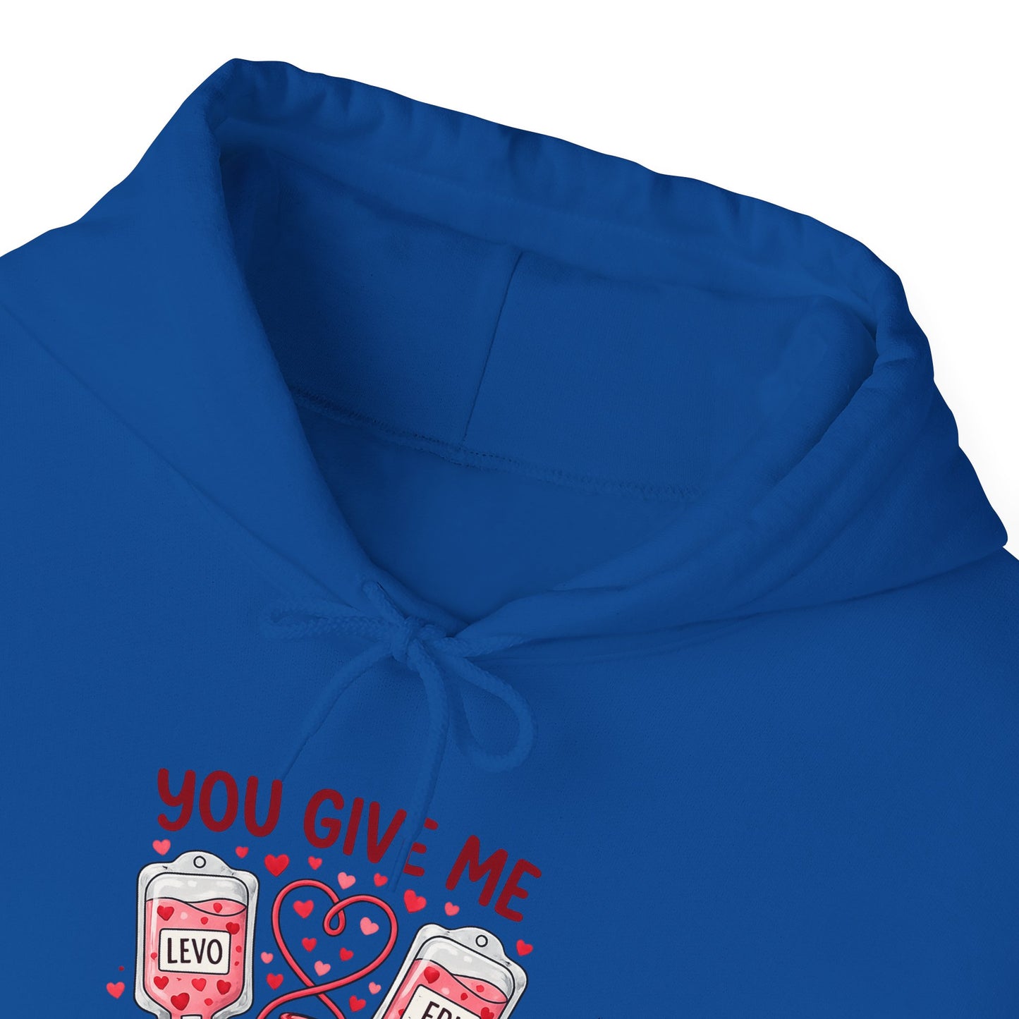 You Give Me Tachycardia Hoodie — Cute ECG Heart & IV Bag Medical Valentine Sweatshirt