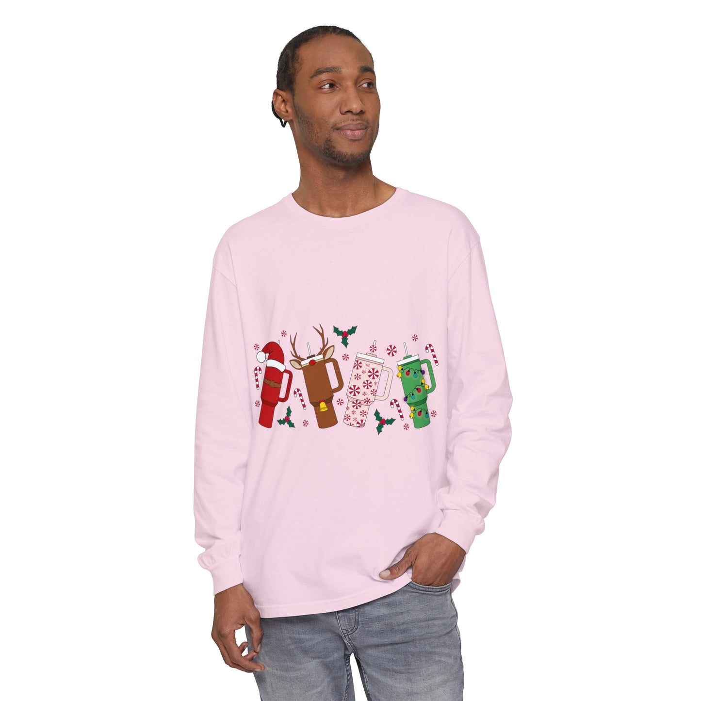 Christmas Unisex Garment-dyed Long Sleeve T-Shirt