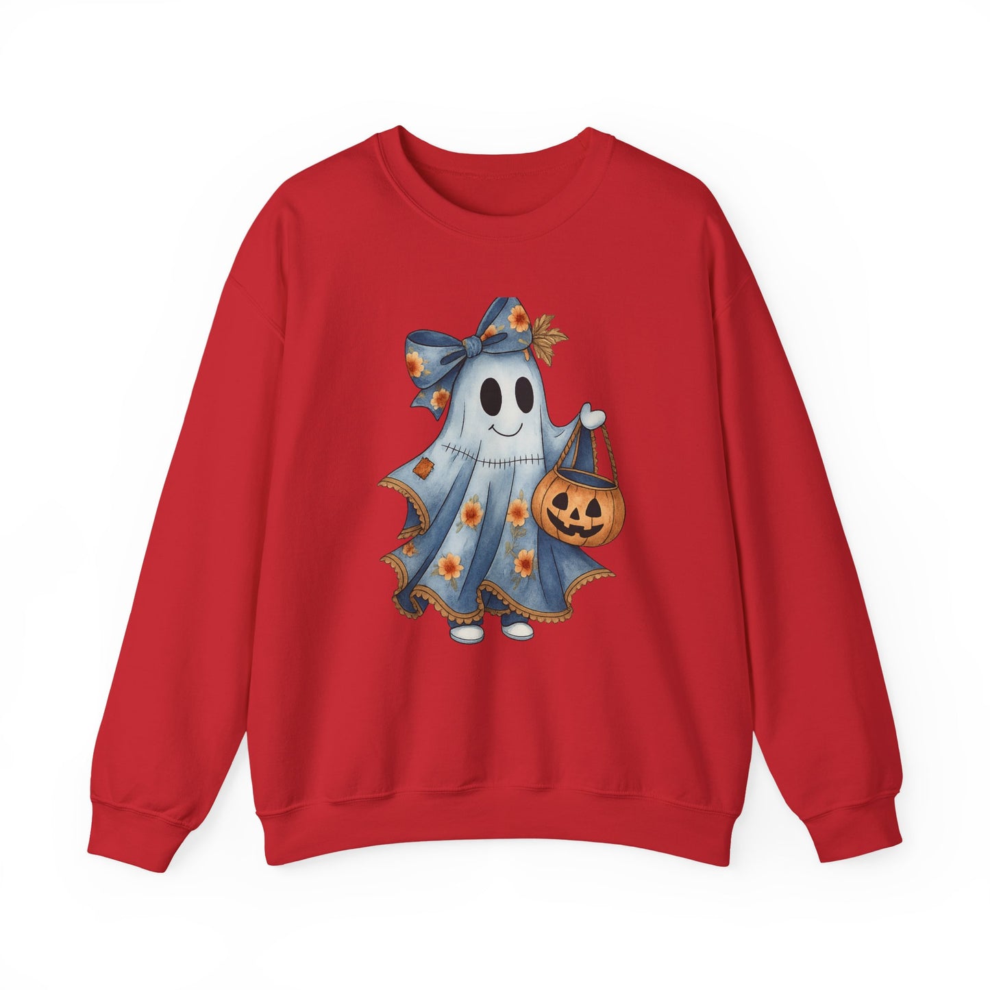 Cute Ghost Halloween Sweatshirt, Unisex Crewneck, Cozy Fall Apparel, Spooky Season Gift, Trick or Treat, Halloween Celebration