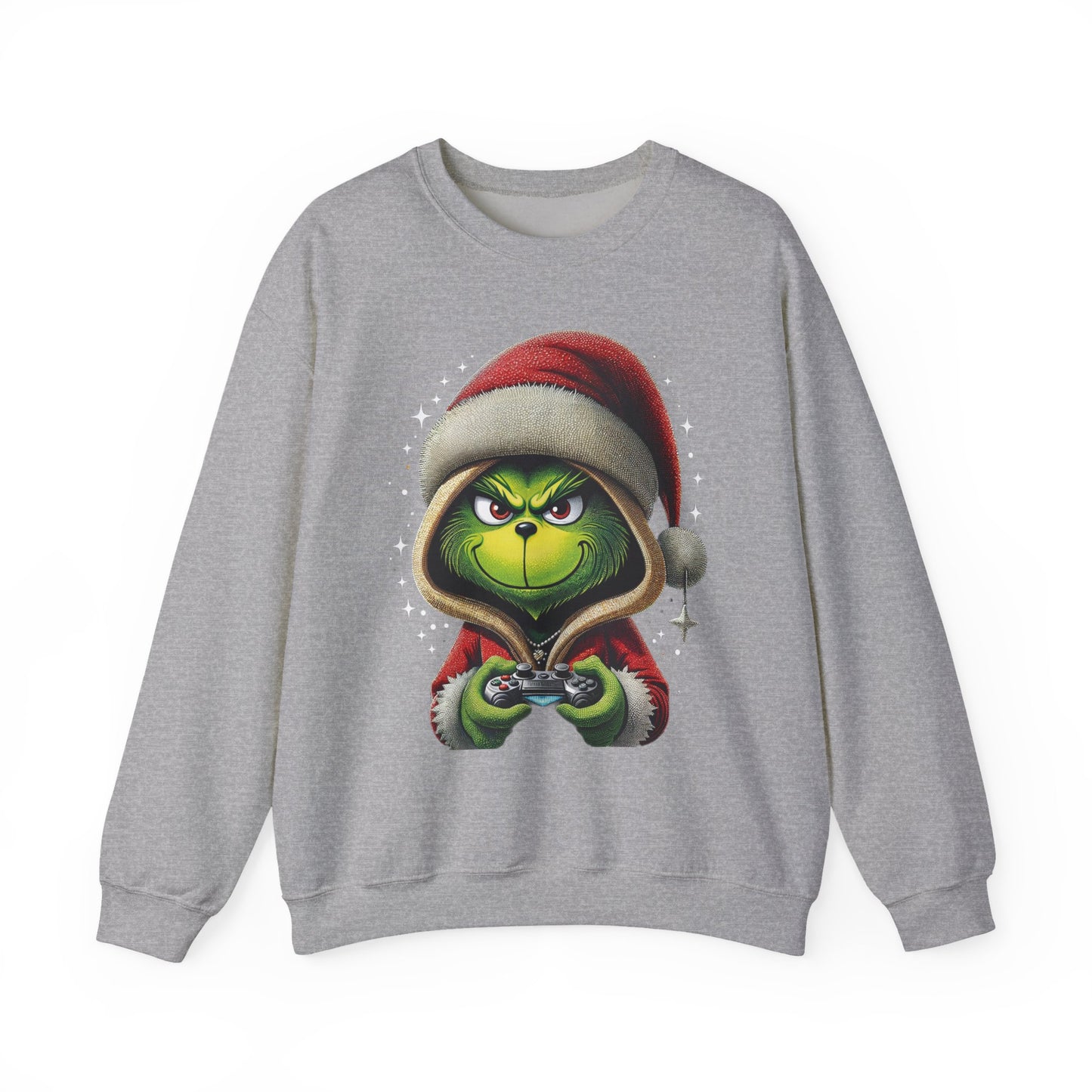 Grumpy Gamer Grinch Sweatshirt — Funny Christmas Holiday Gaming Crewneck