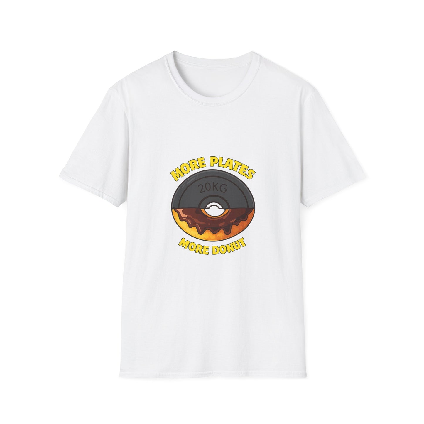 More Plates More Donuts T-Shirt — Funny Gym Weightlifting Tee