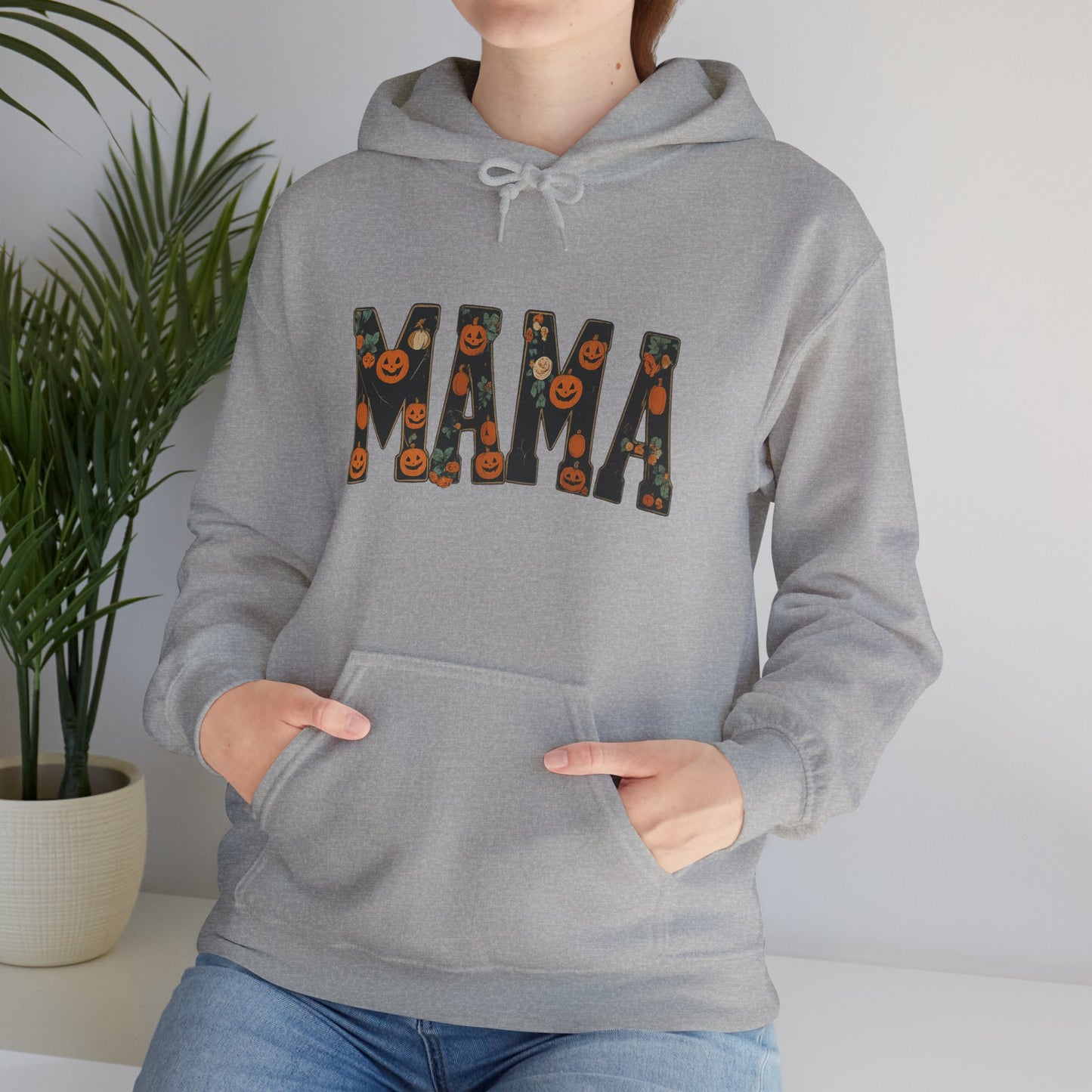 Mama Pumpkin Hooded Hoodie | Cozy Fall Apparel, Perfect for Gift Giving, Halloween, Family Gatherings, Autumn Fashion