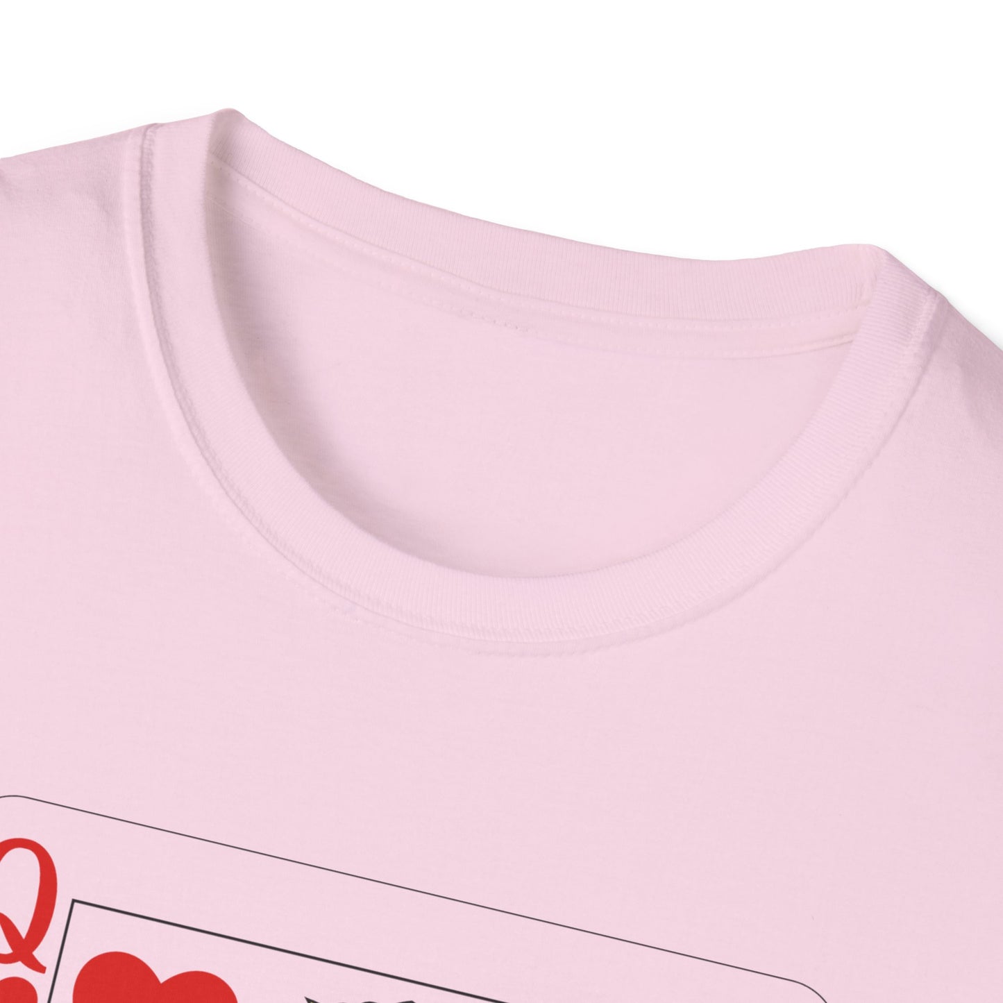 Valentines Queen of Hearts Unisex Softstyle T-Shirt - Card Inspired Design