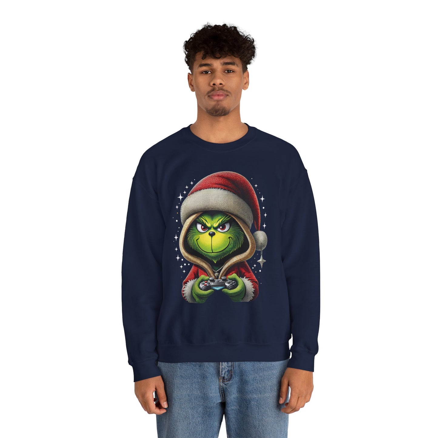 Grumpy Gamer Grinch Sweatshirt — Funny Christmas Holiday Gaming Crewneck