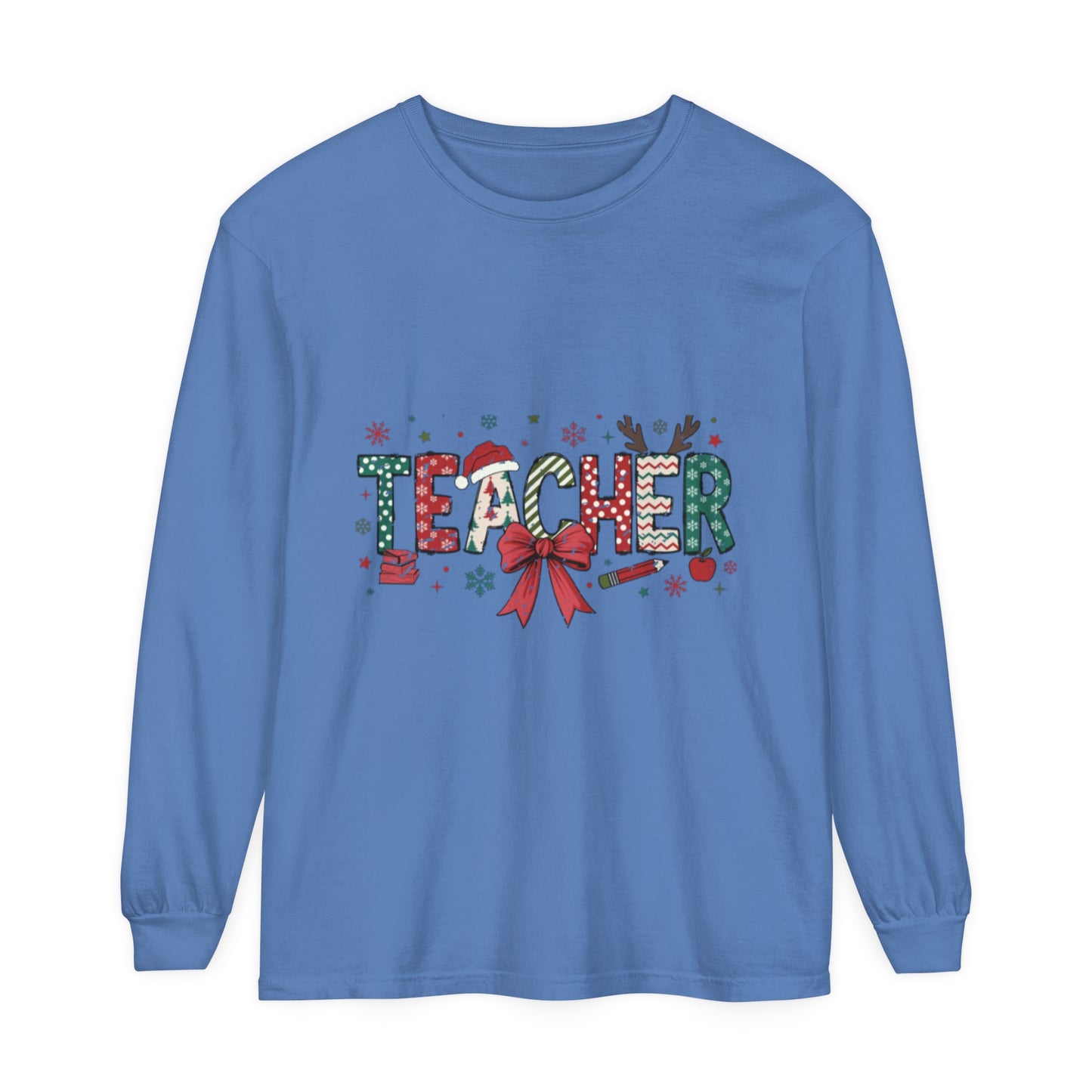 Christmas Unisex Garment-dyed Long Sleeve T-Shirt