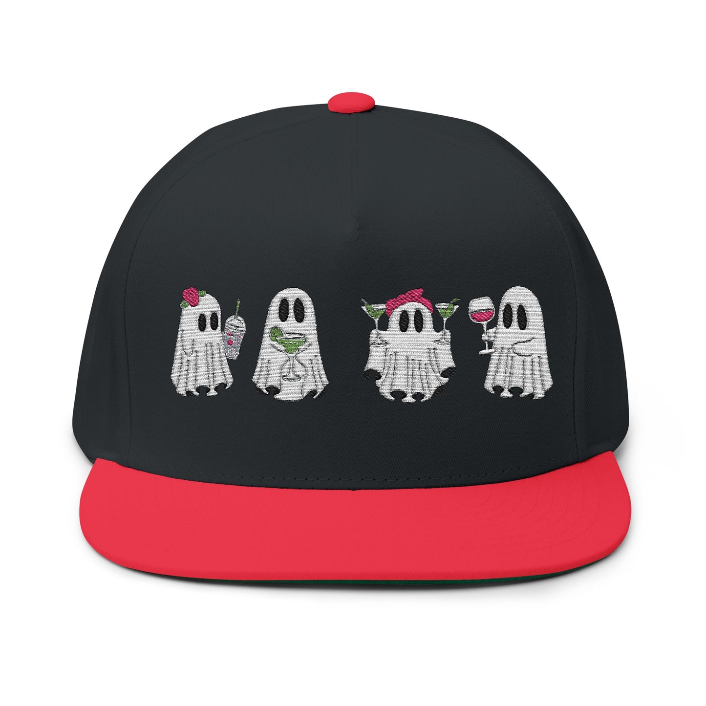Whimsical Embroidered Flat Bill Cap, Fun Hat for Festivals, Summer Outings, Birthday Gifts, Gift for Friends, Unique Accessories