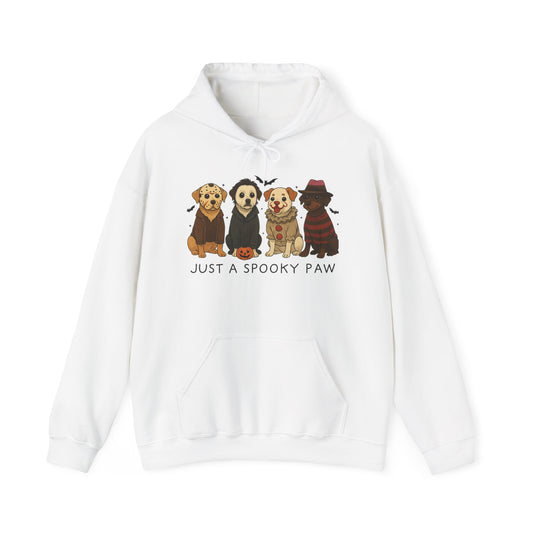 Spooky Paws Unisex Hoodie - Halloween Dog Lover Sweatshirt, Cozy Fall Apparel, Pet Themed Clothing, Gift for Dog Owners, Spooky Season Style