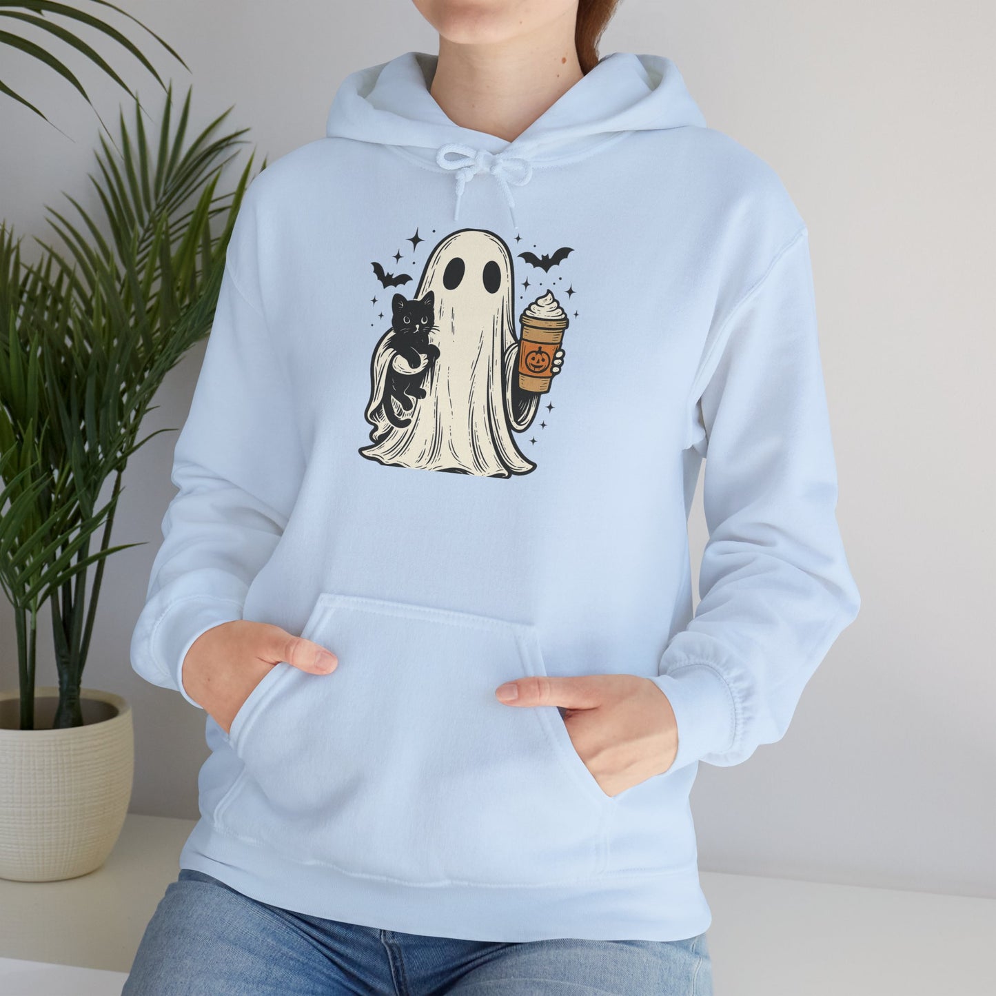 Ghost & Cat Halloween Hoodie, Spooky hoodie , Unisex Cozy Pullover, Fall Wardrobe Essential, Perfect for Halloween Celebrations, [...]